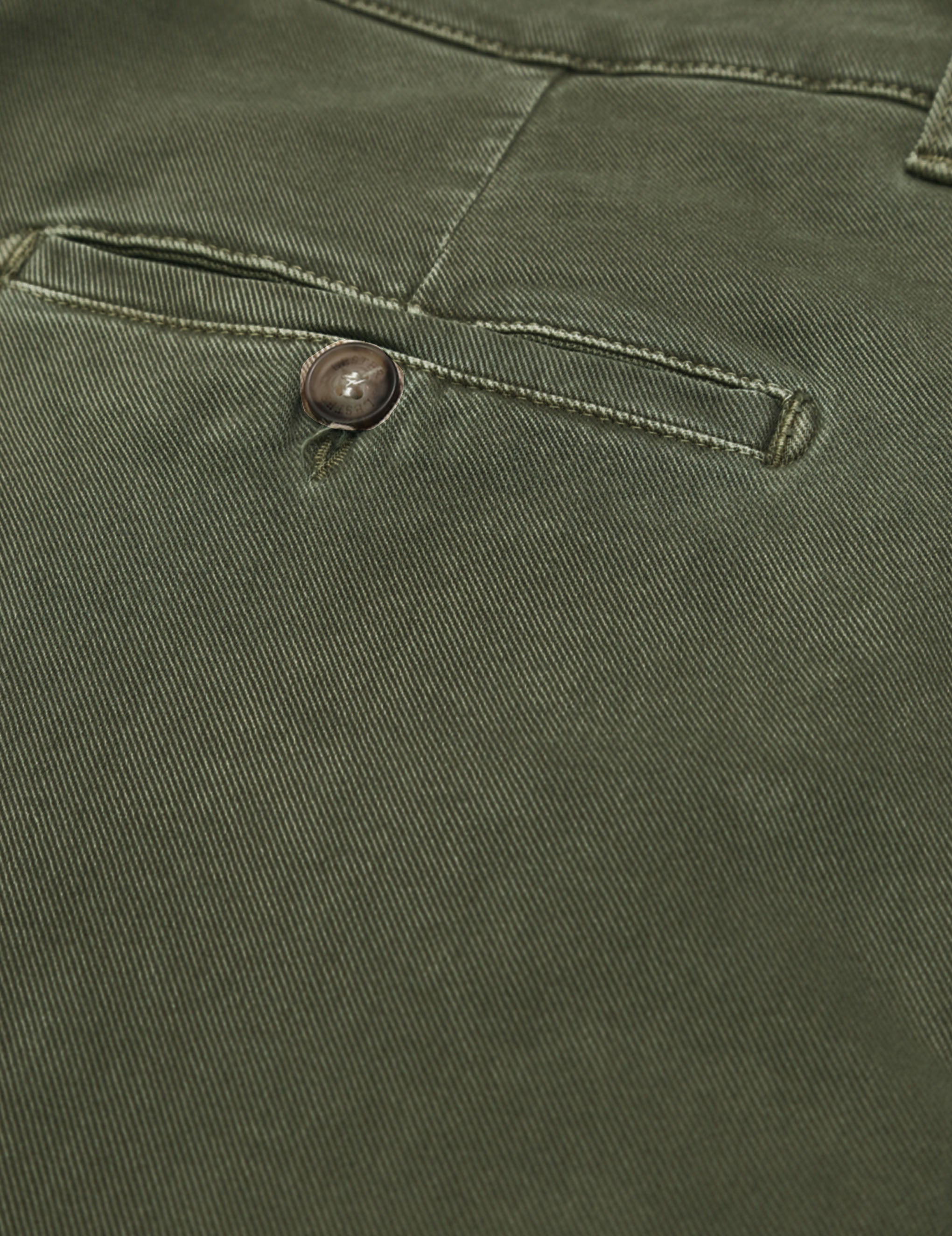 Pantalón chino sarga lavado Verde oscuro