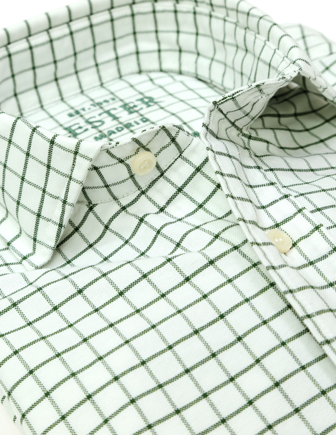 Camisa sport oxford cuadro Verde