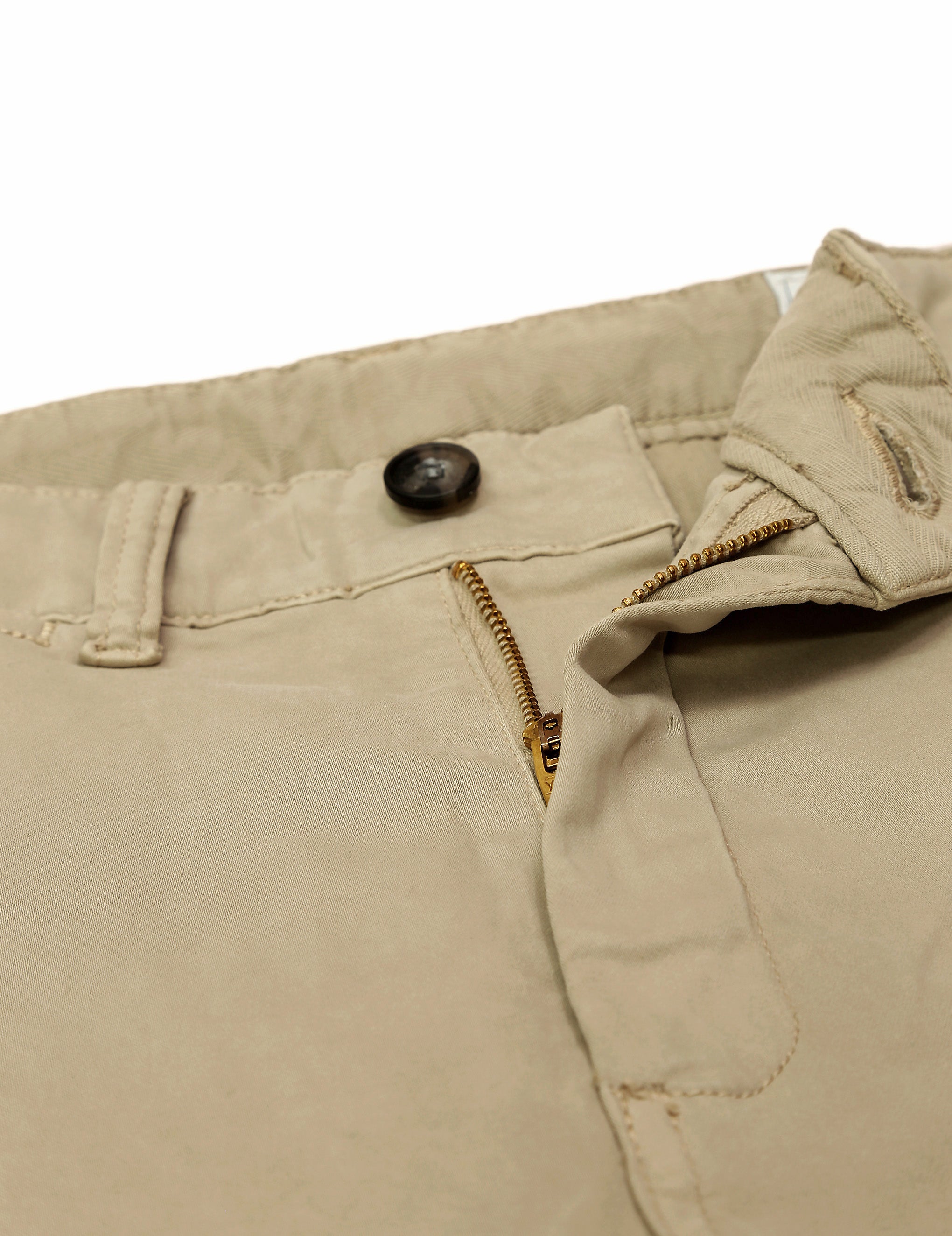 Pantalón chino satén lavado Beige