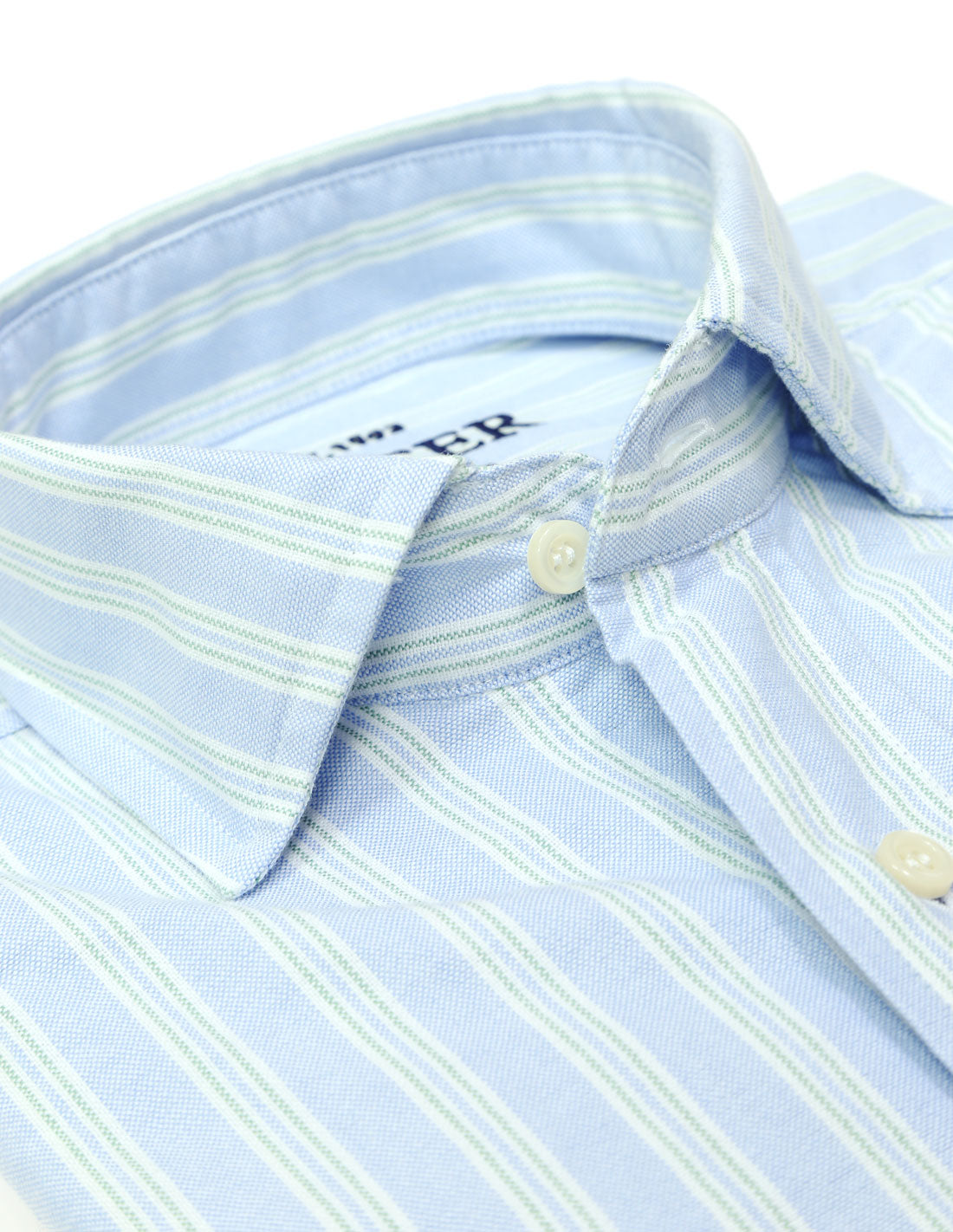 Camisa sport oxford 4 rayas Azul/verde