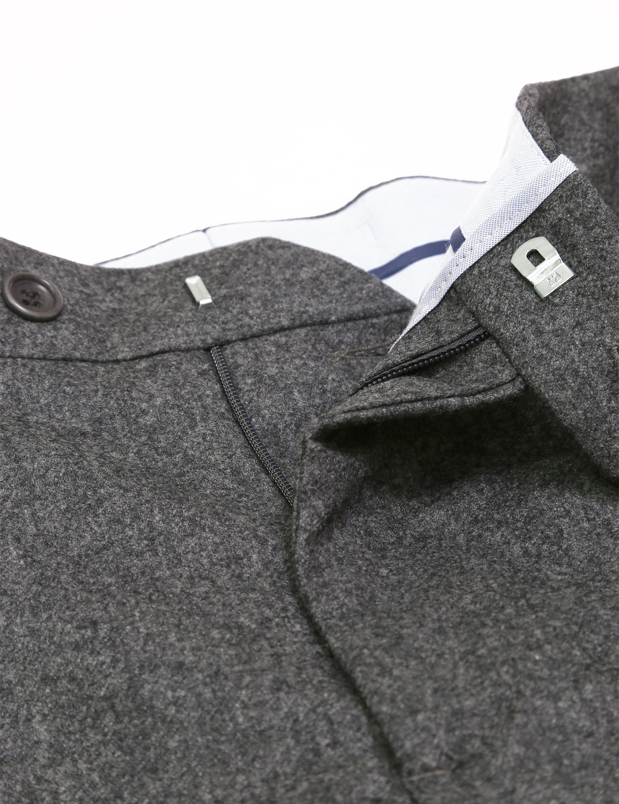 Pantalón franela s/pinzas Gris medio