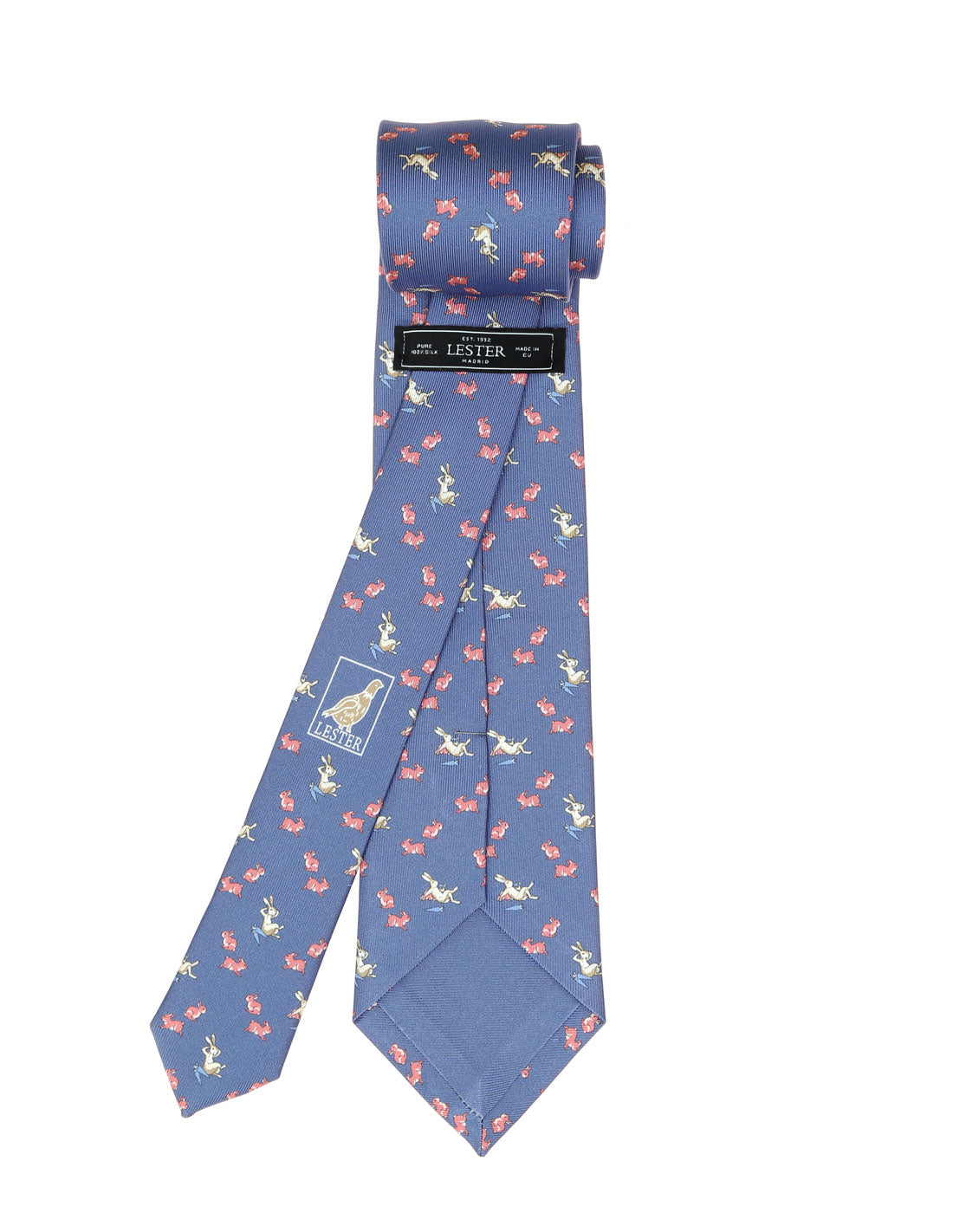 Corbata conejos Azul/marrón