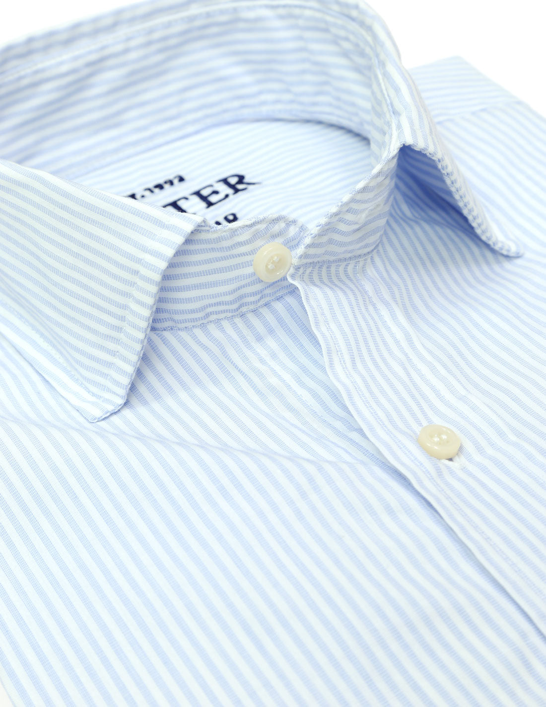 Camisa sport lavada raya fina Azul