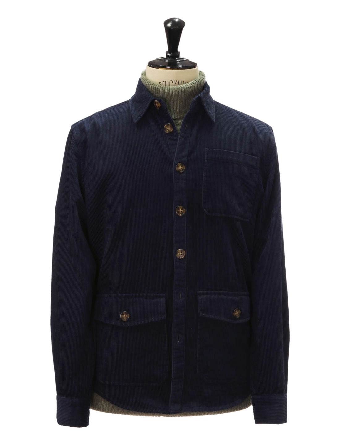 Camisa pana bolsillos Azul