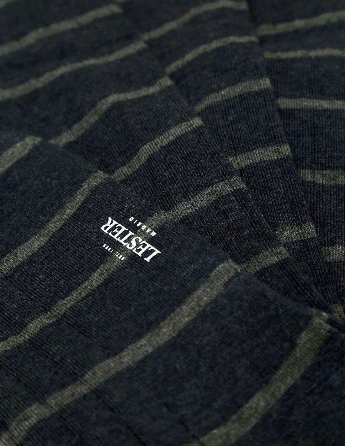 Calcetin algodón raya bicolor Azul/gris