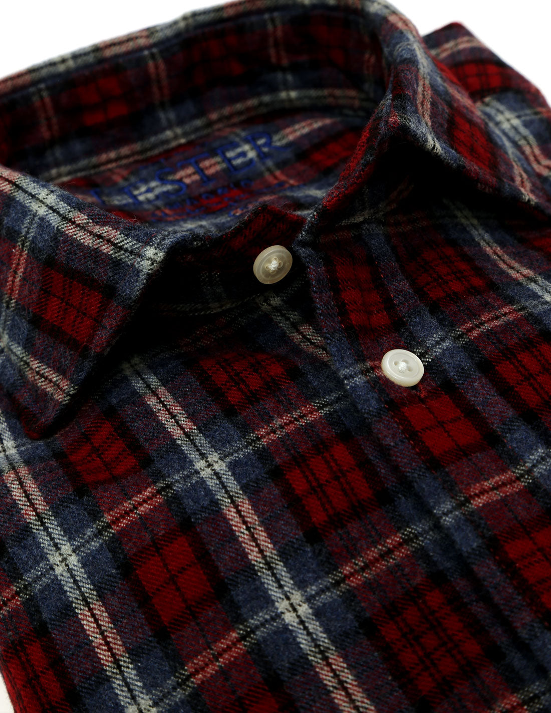 Camisa sport tartan bicolor Azul/burdeos