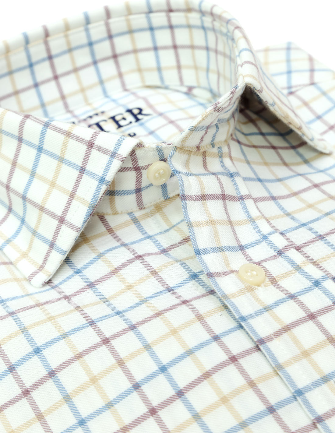 Camisa sport viela cuadro medio Azul/burdeos