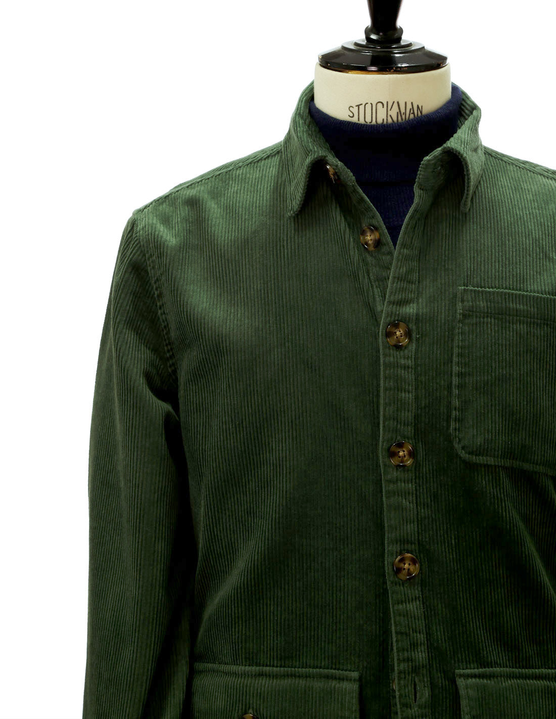 Camisa pana bolsillos Verde