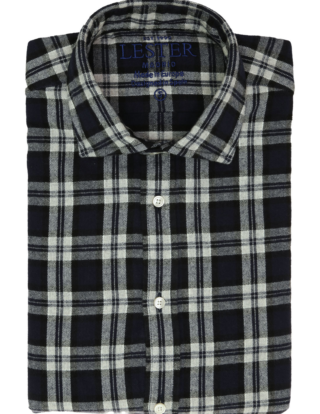 Camisa sport pata gallo grande Azul marino