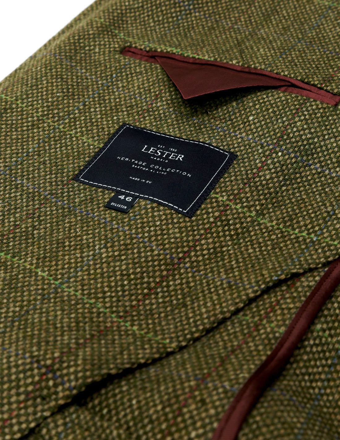 Chaqueta tweed derby Verde