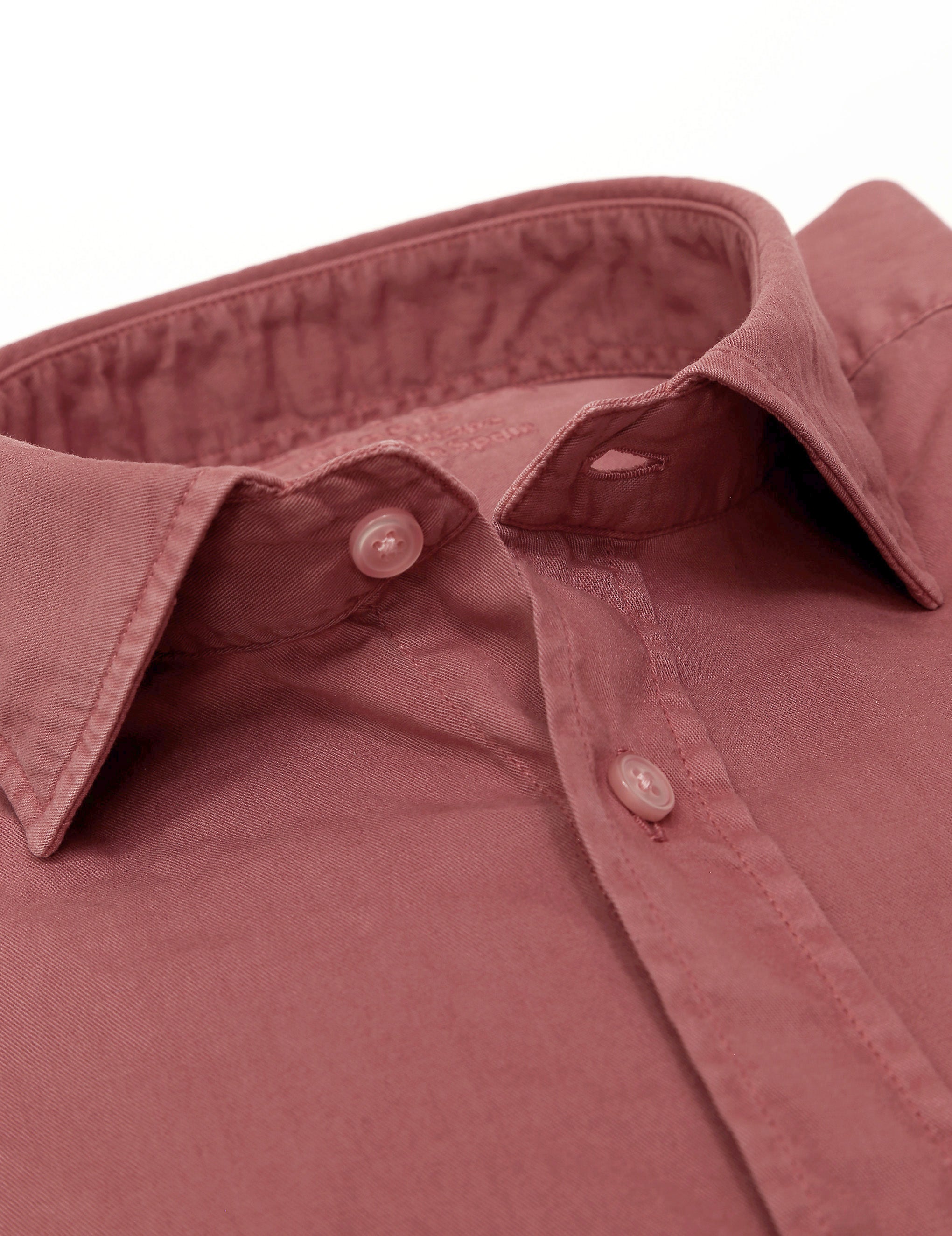 Camisa sarga tintada Burdeos