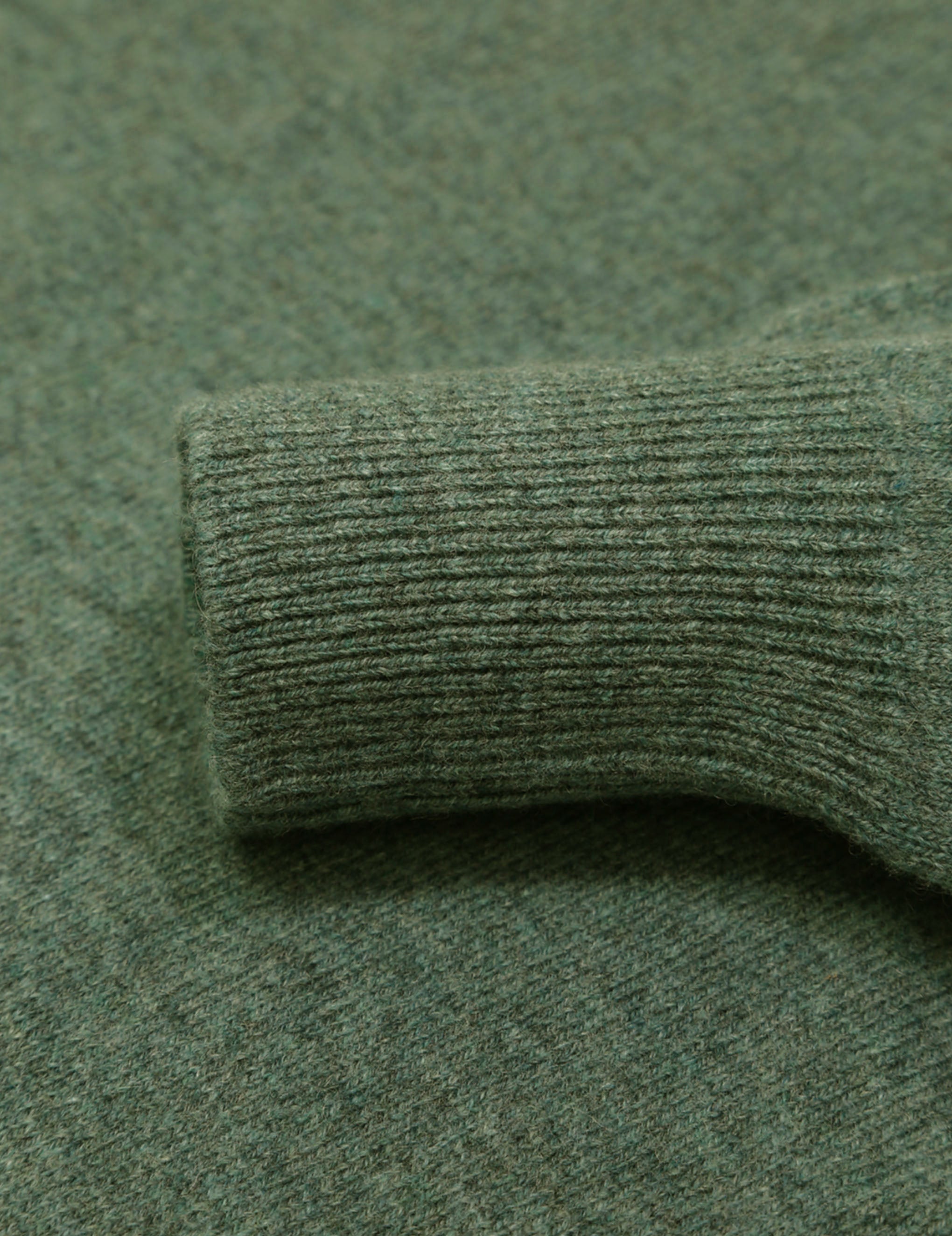 Jersey lana pico Verde oscuro