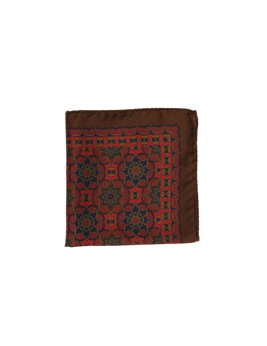 Pañuelo bolsillo prismas Marrón