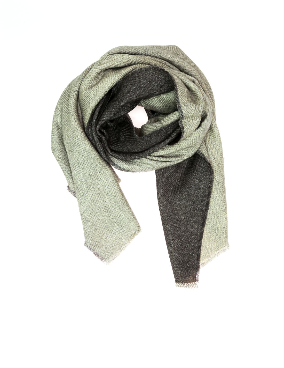 Foulard lana chevrone bicolor Gris gris