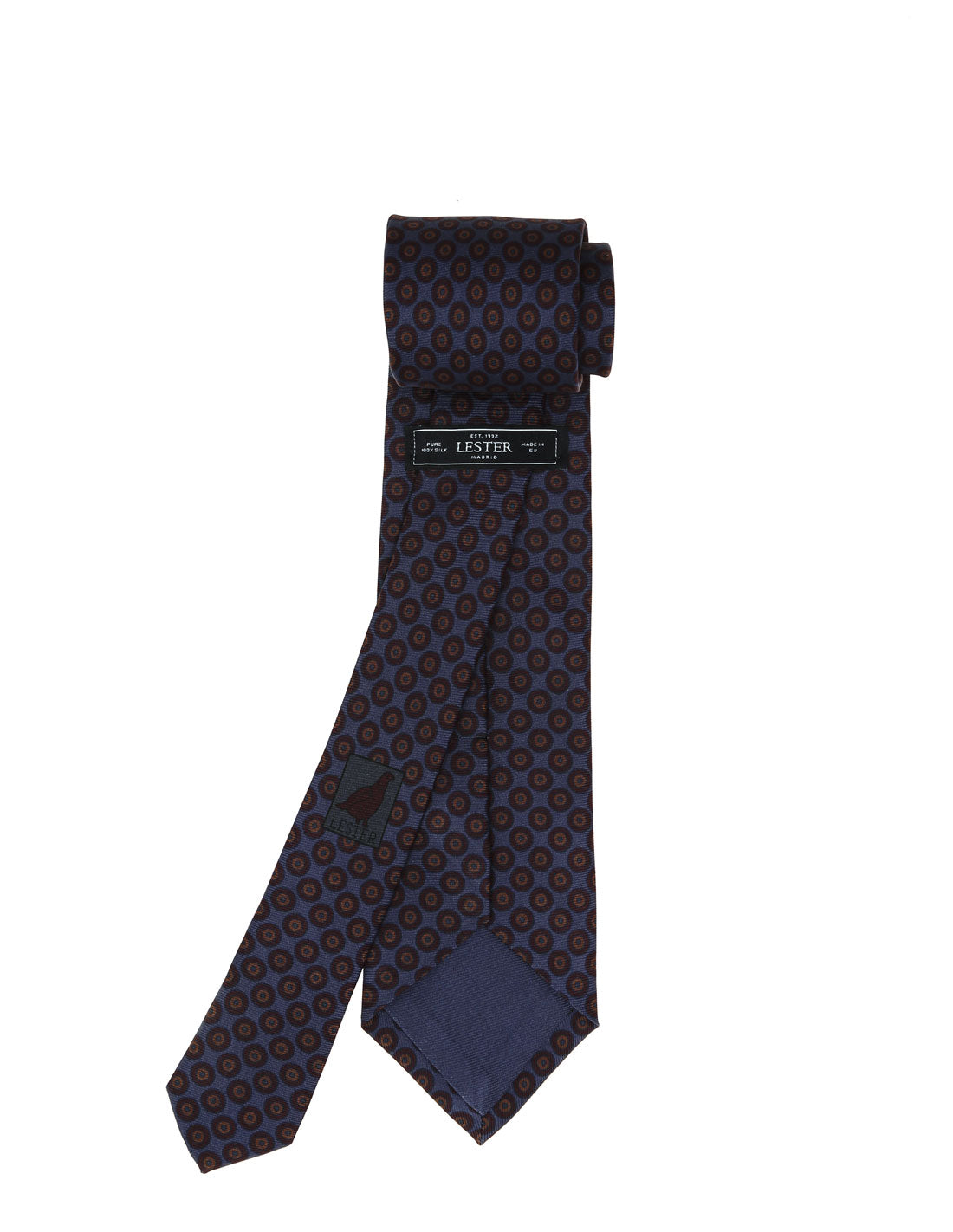 Corbata circulos madder Azul/burdeos