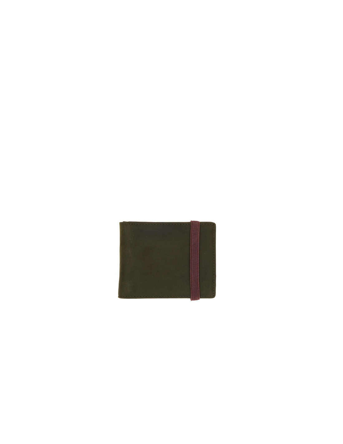 Cartera piel/goma Verde