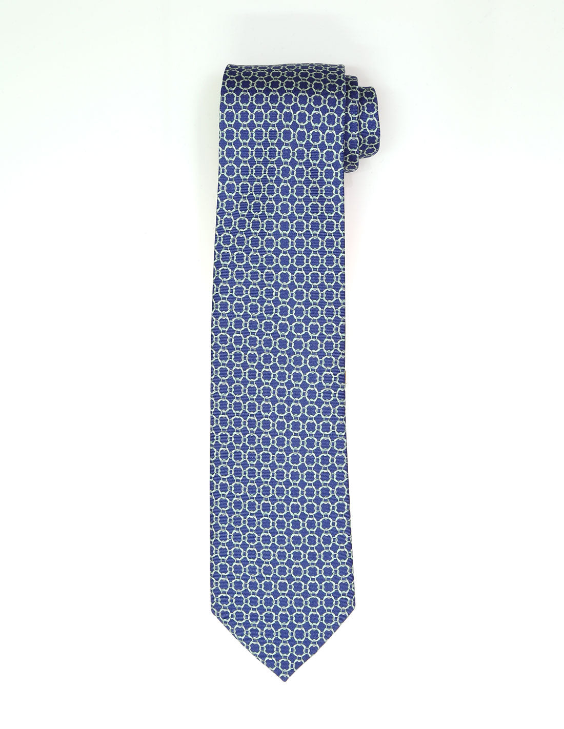 Corbata cadena grande Azul/verde