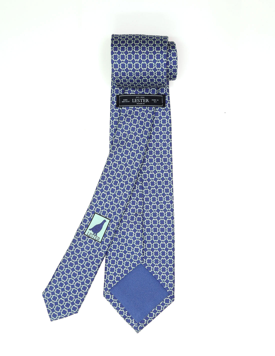 Corbata cadena grande Azul/verde