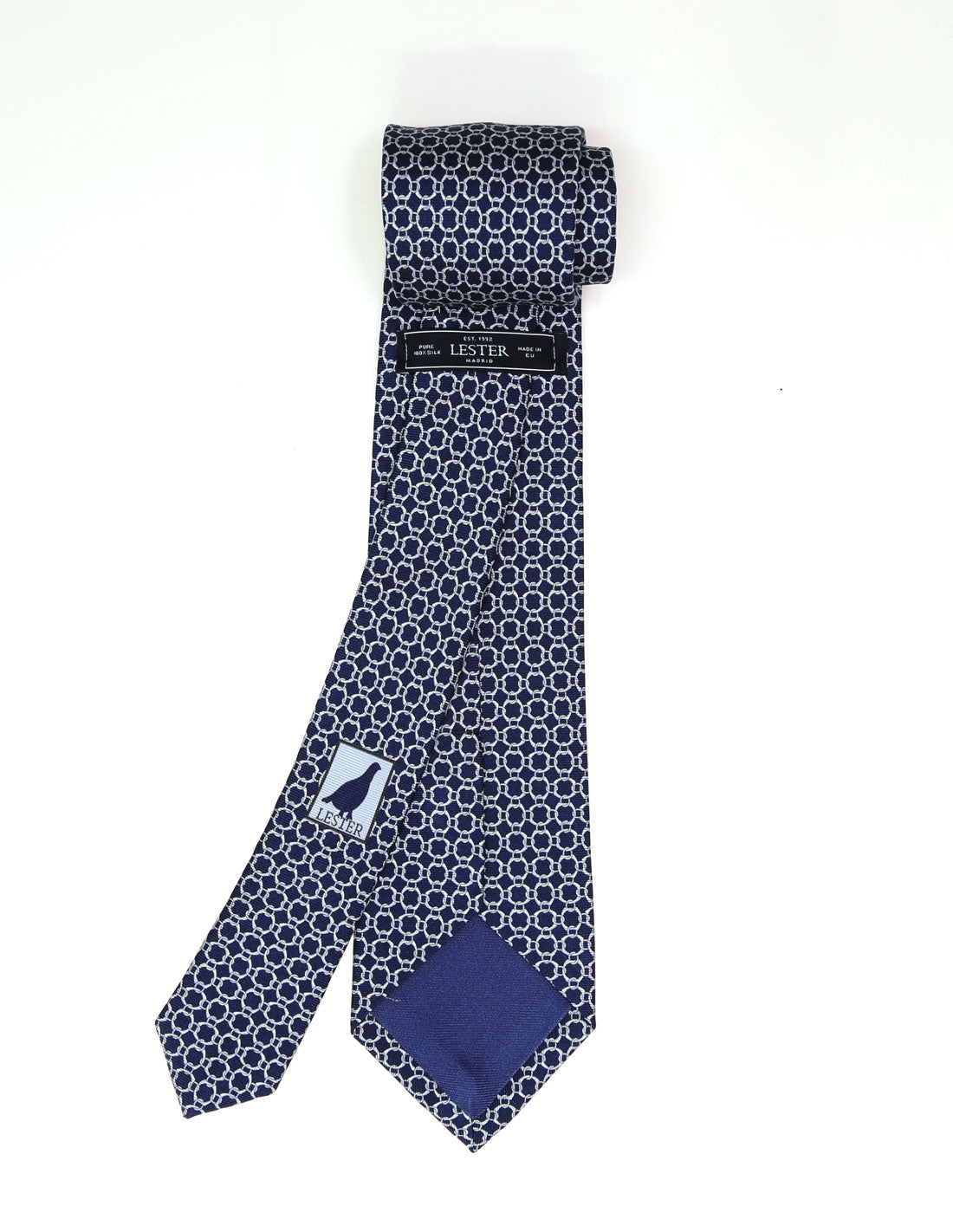 Corbata cadena grande Azul/azul
