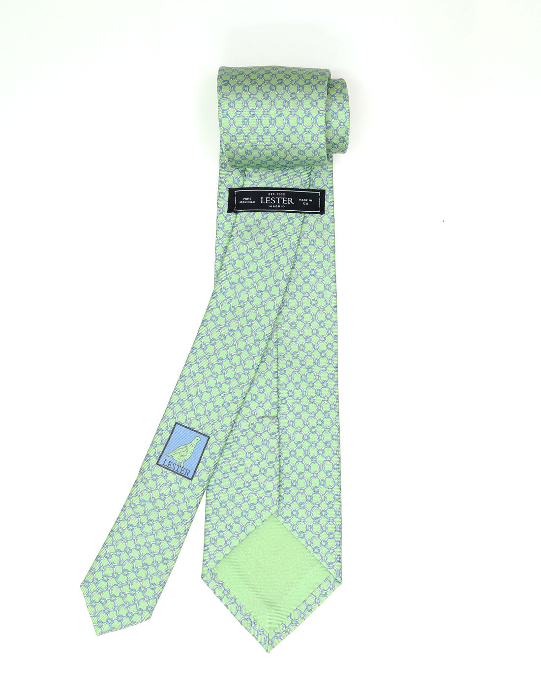 Corbata cadena grande Verde/azul