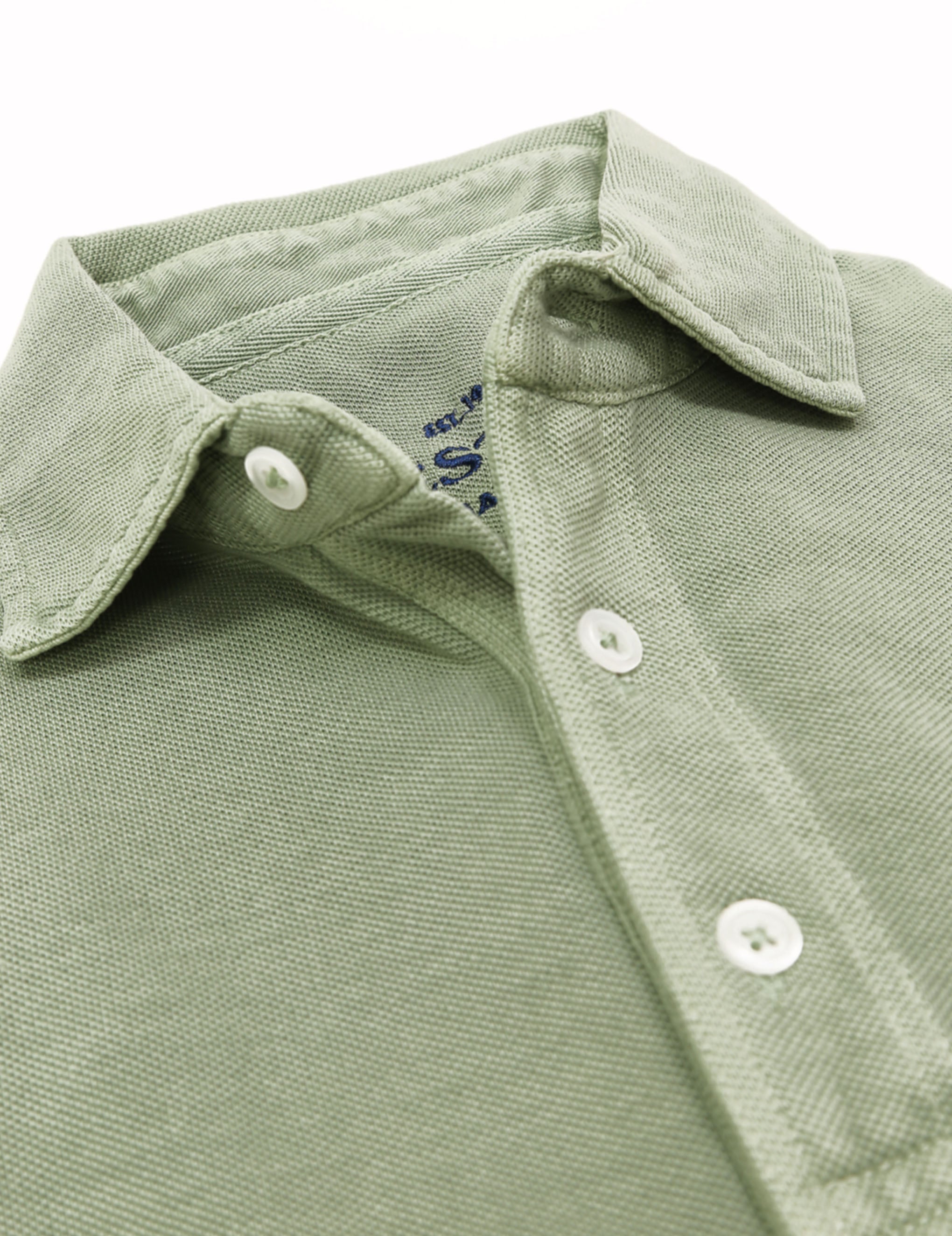 Polo pique manga larga Verde claro