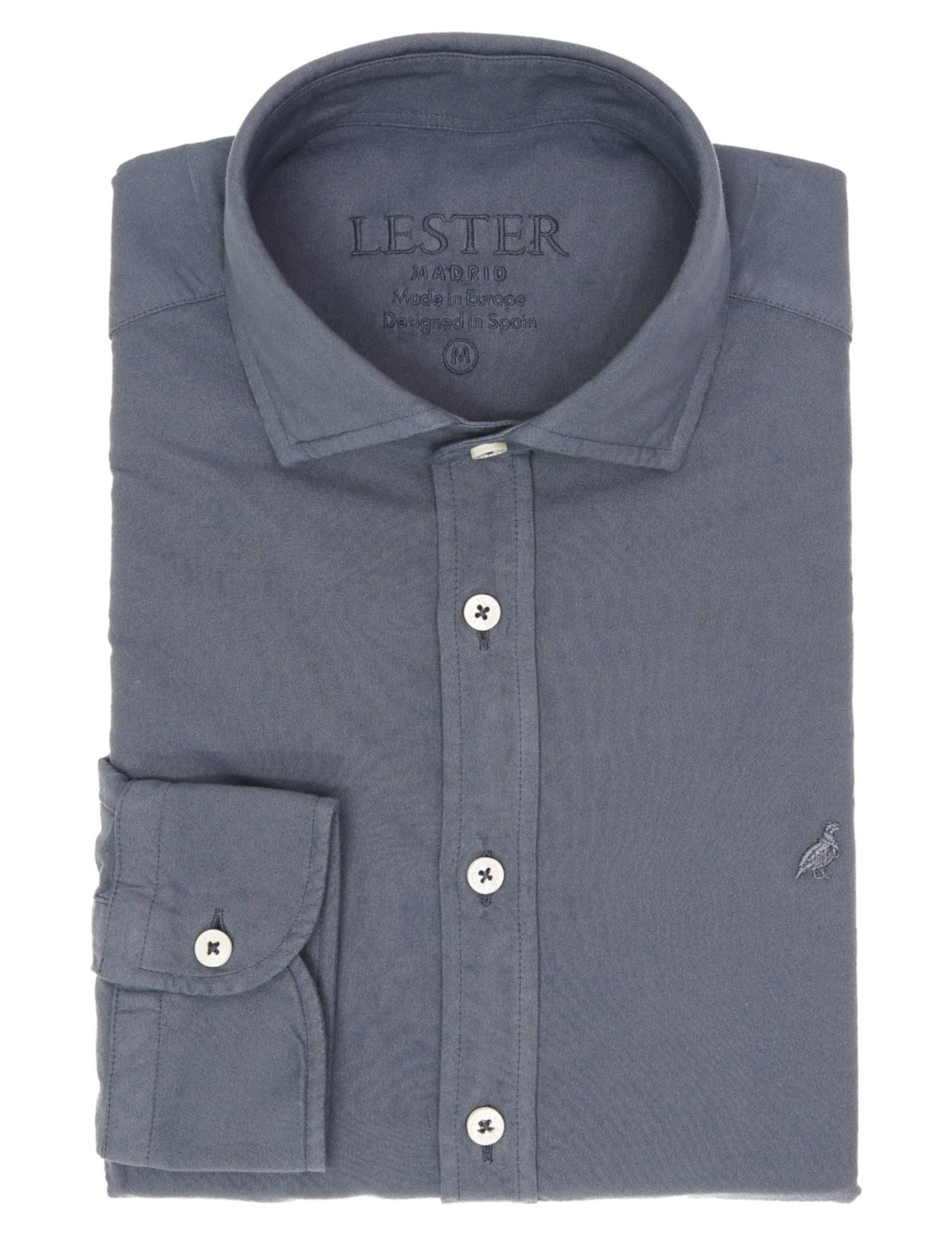 Camisa oxford tintada Azul oscuro