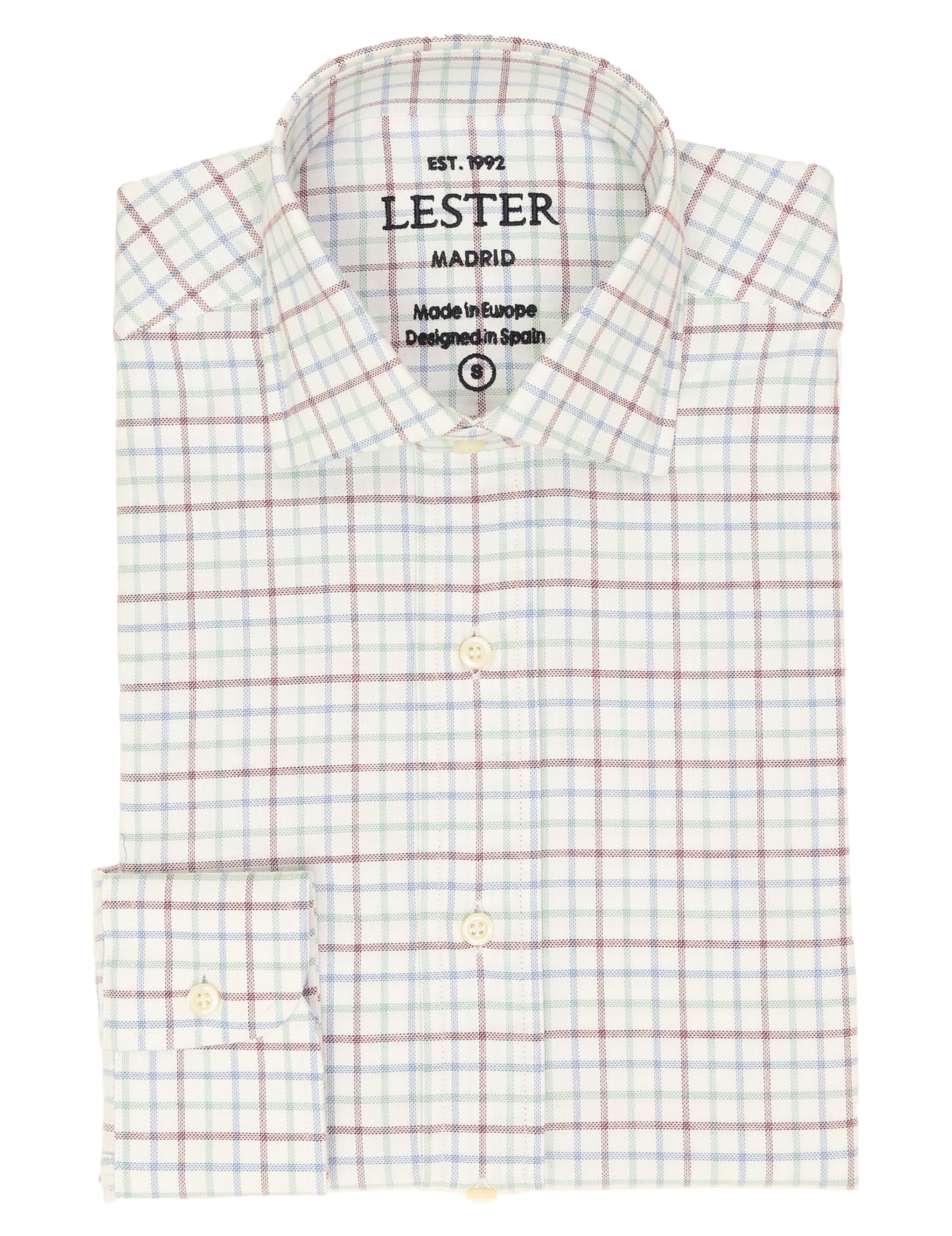 Camisa sport viela fil a fil Azul/burdeos