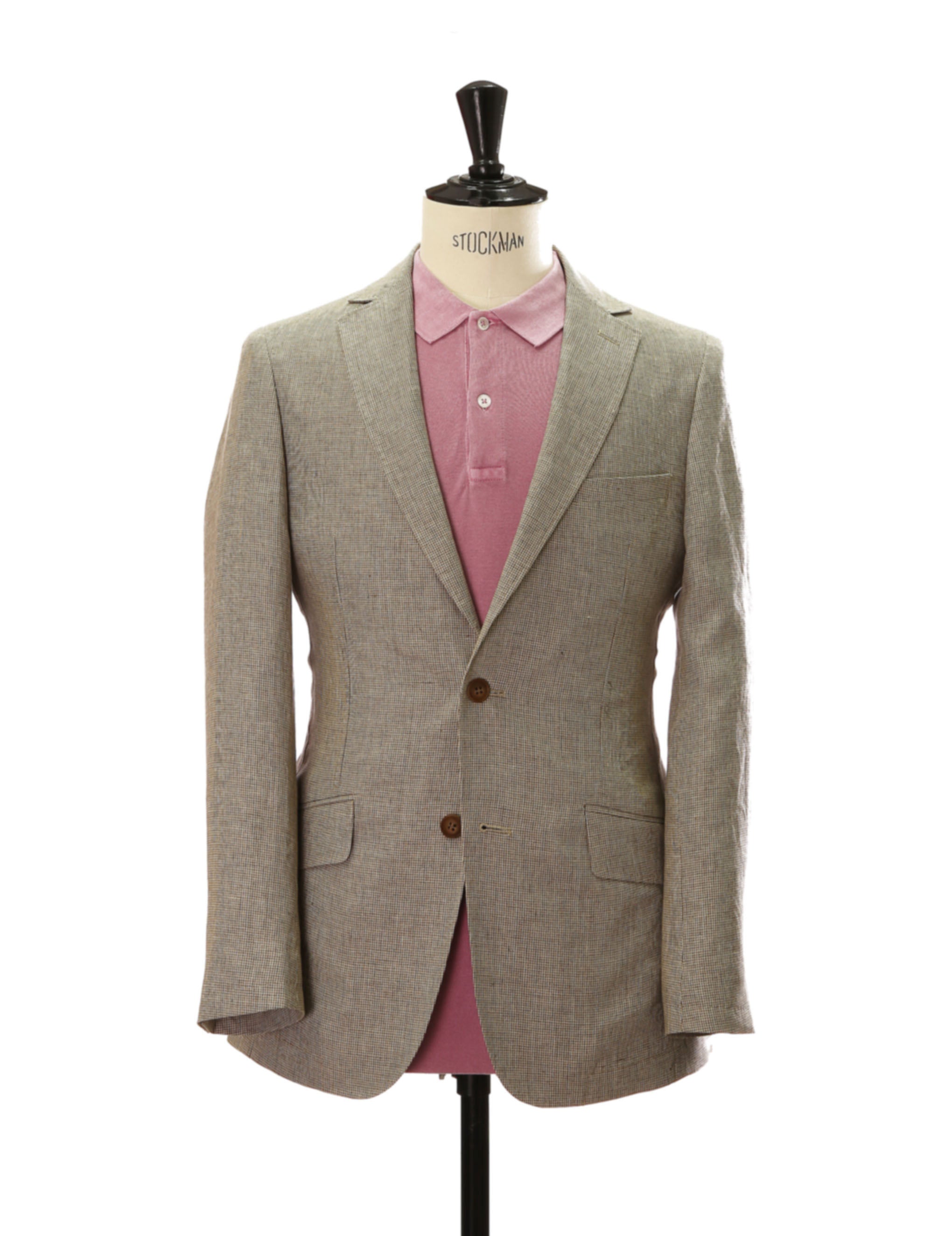 Chaqueta vichy lino Beige