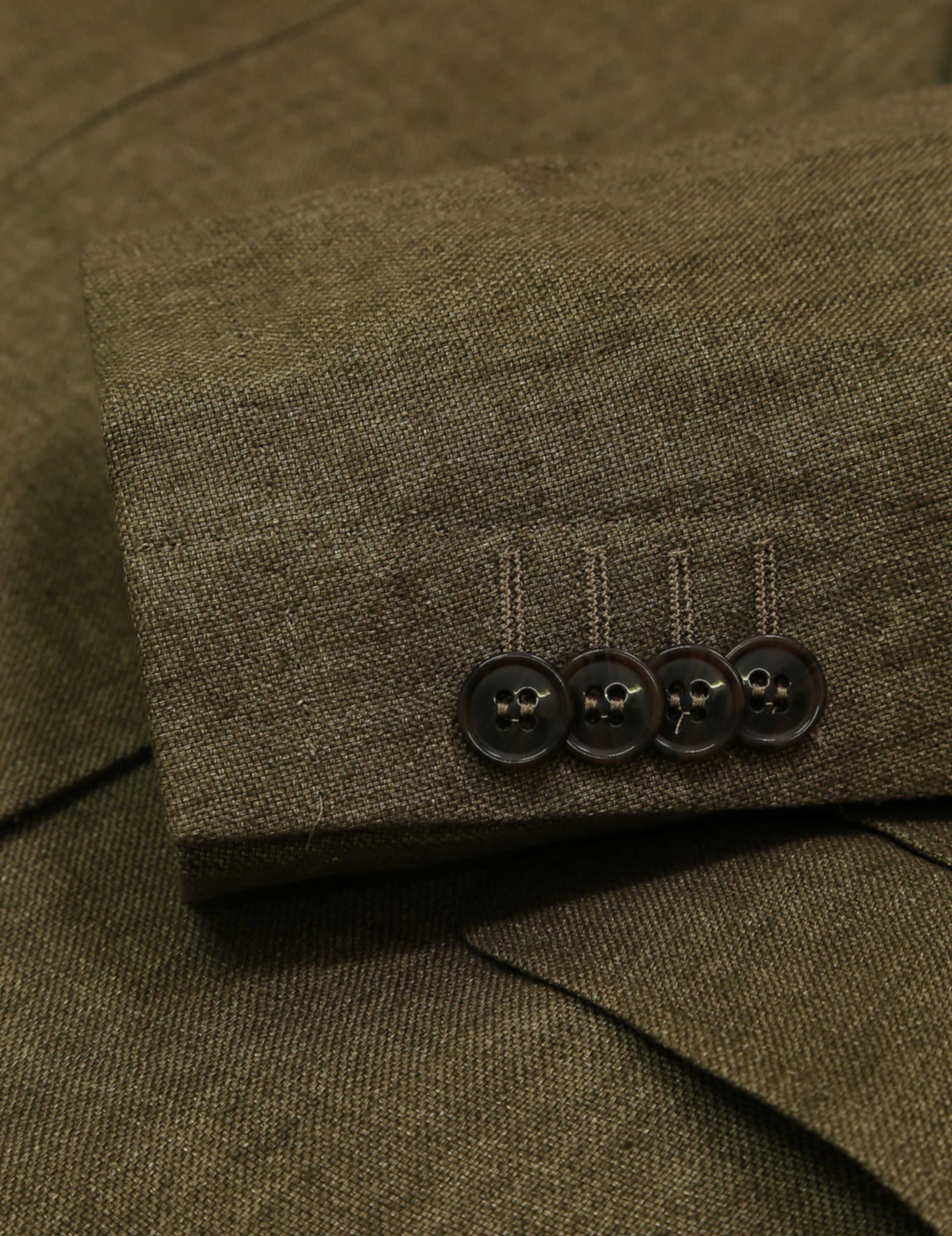 Chaqueta lino ojo de perdiz Verde