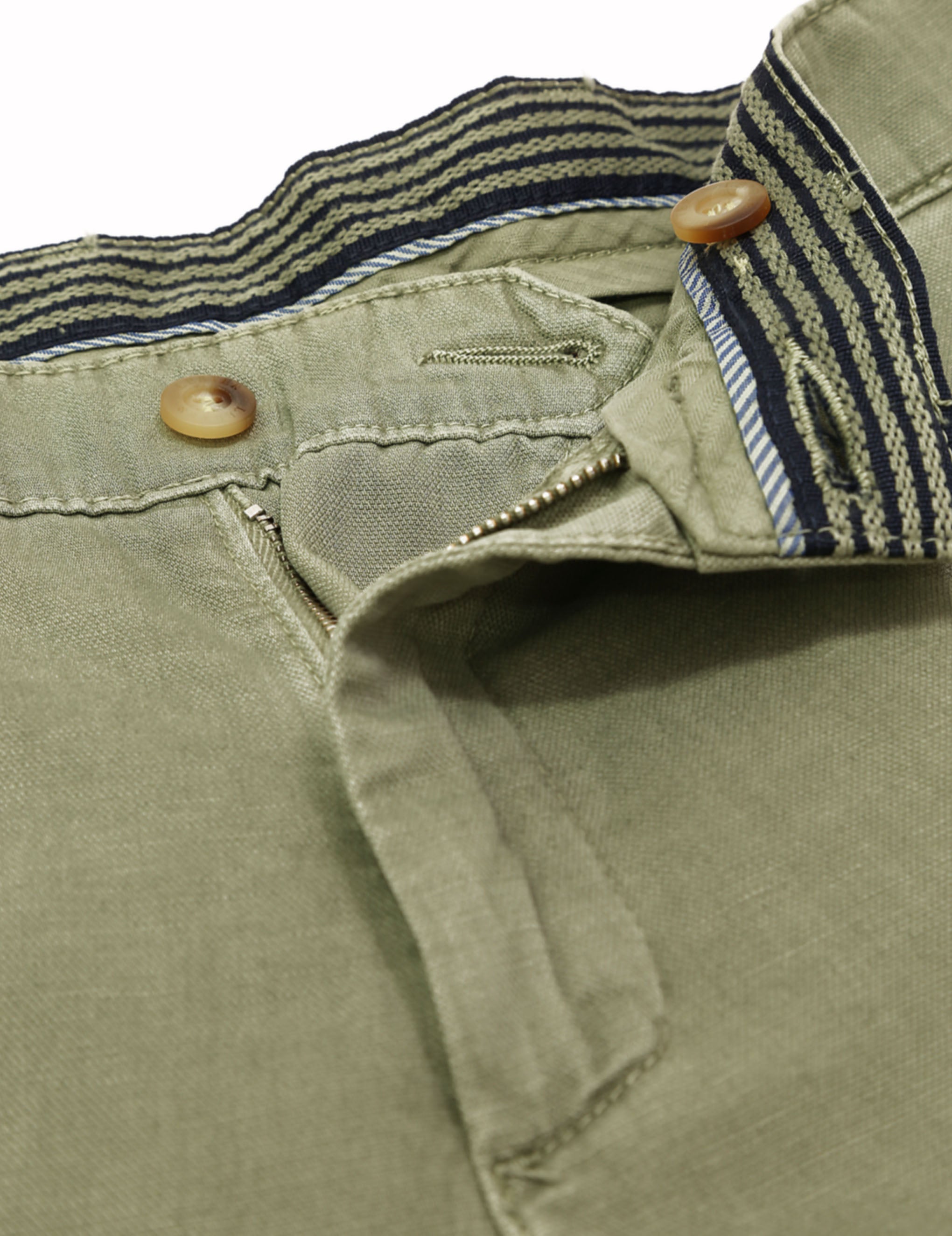 Pantalón lino algodón Verde