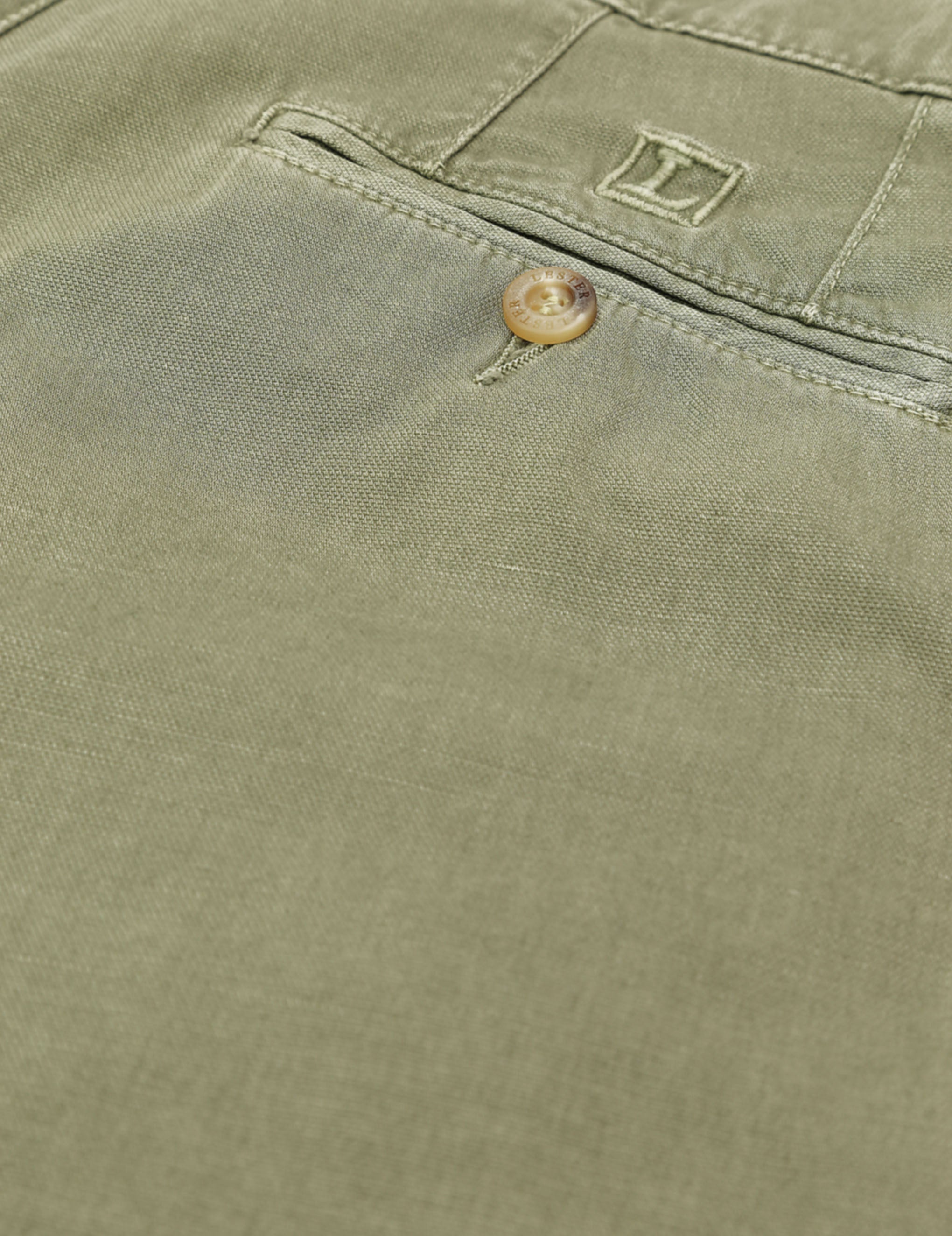 Pantalón lino algodón Verde