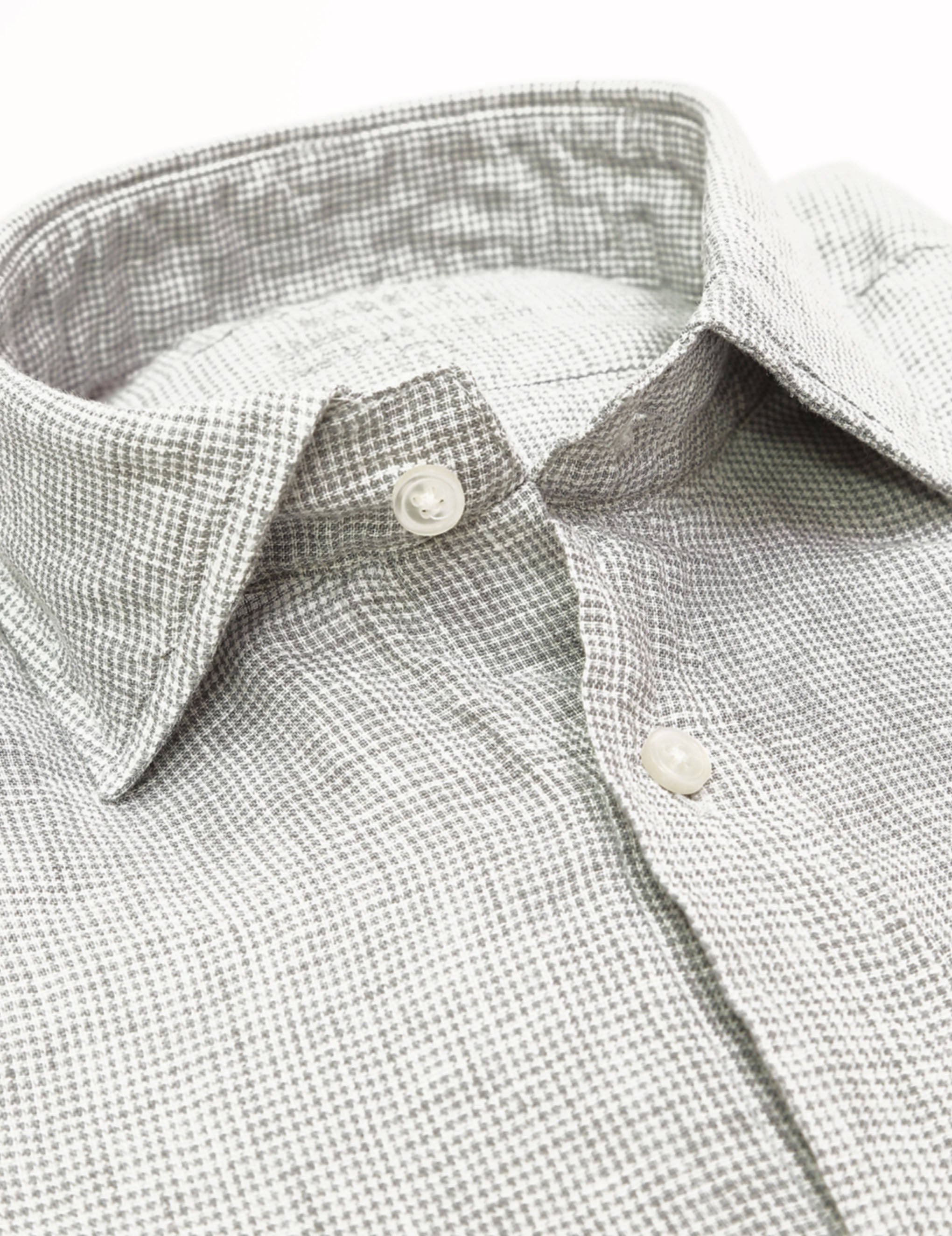 Camisa sport lino vichy Gris