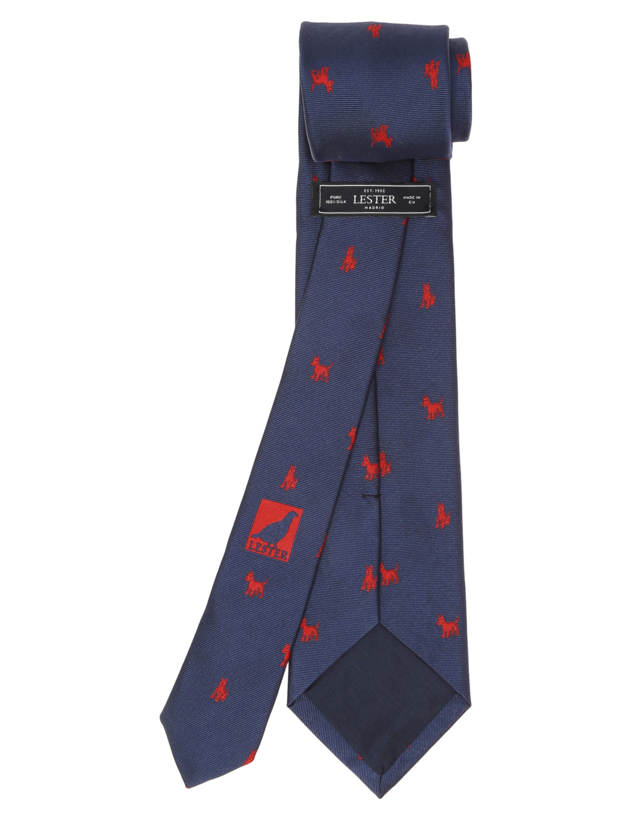 Corbata perro Azul/rojo