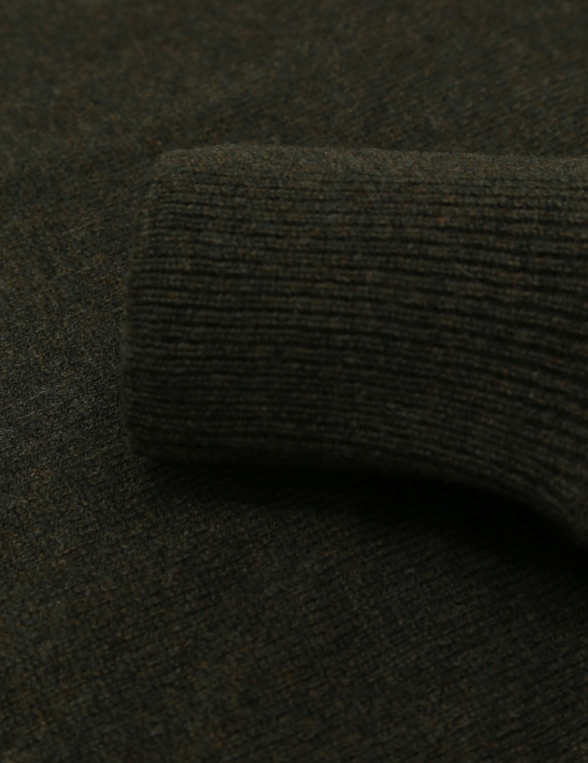 Jersey lana pico Verde oscuro