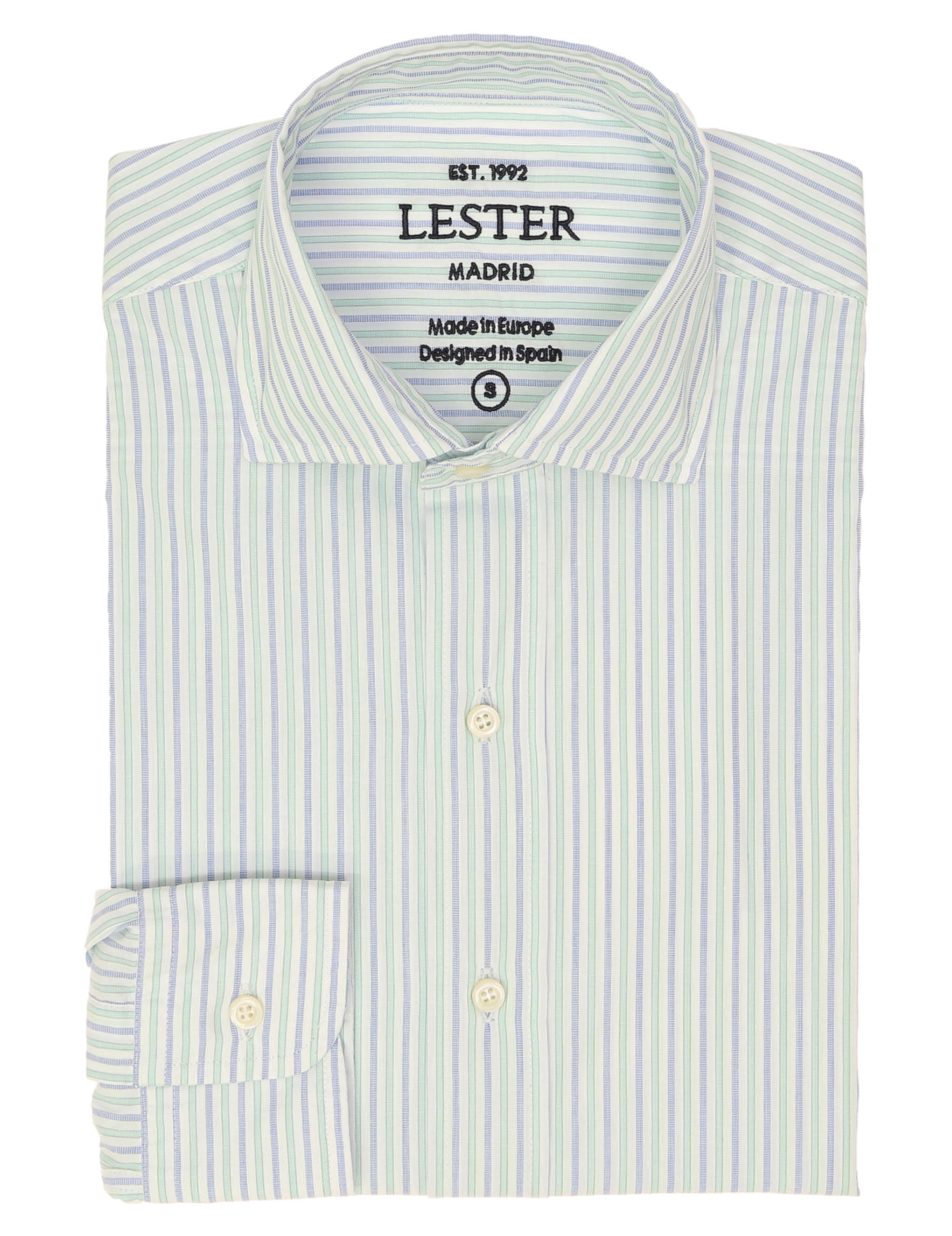 Camisa sport raya bicolor Azul/verde