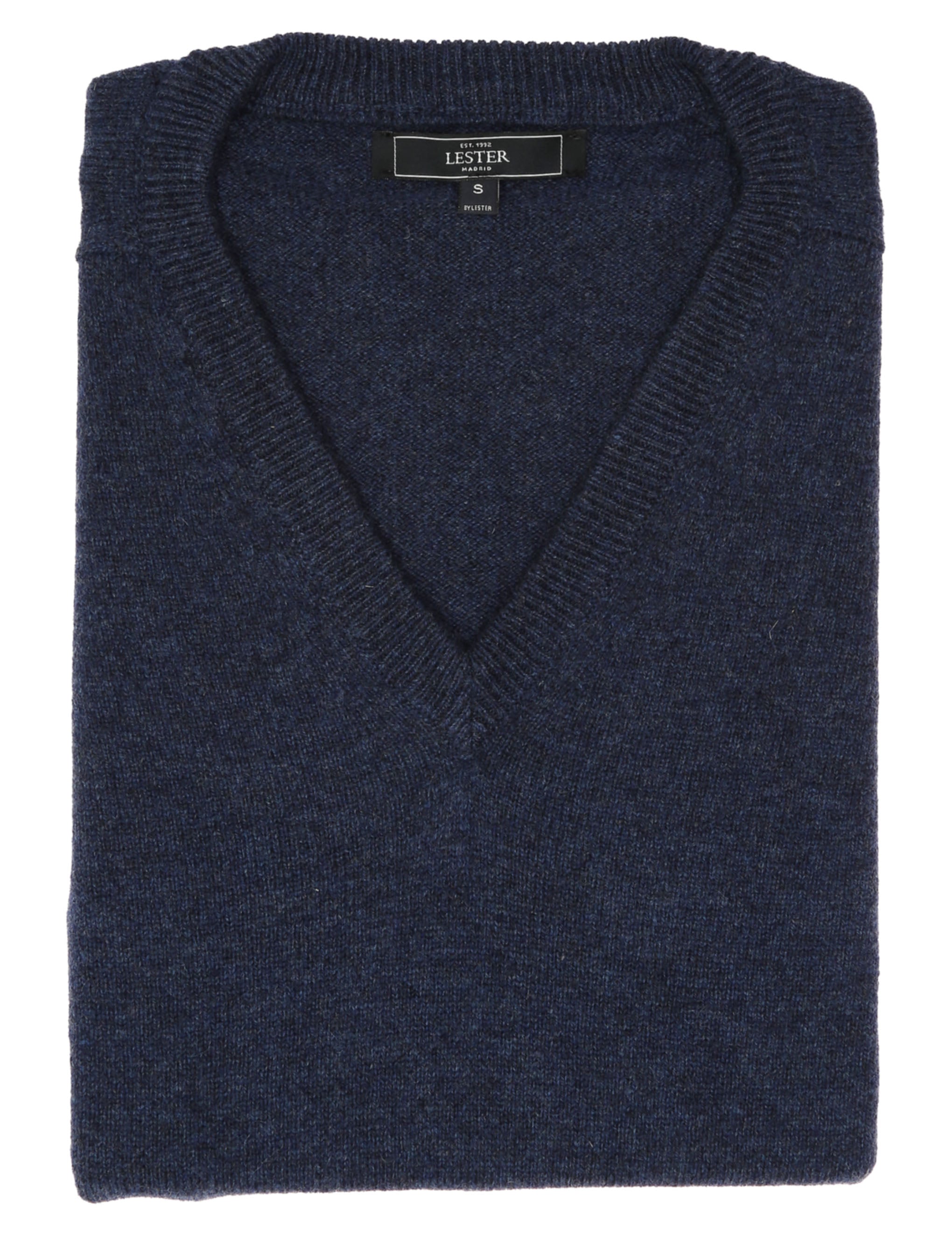 Jersey lana pico Azul oscuro