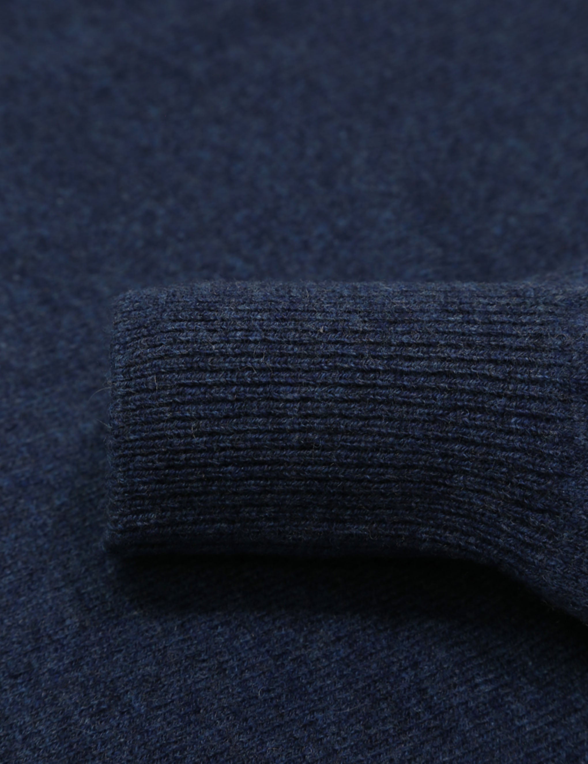 Jersey lana pico Azul oscuro