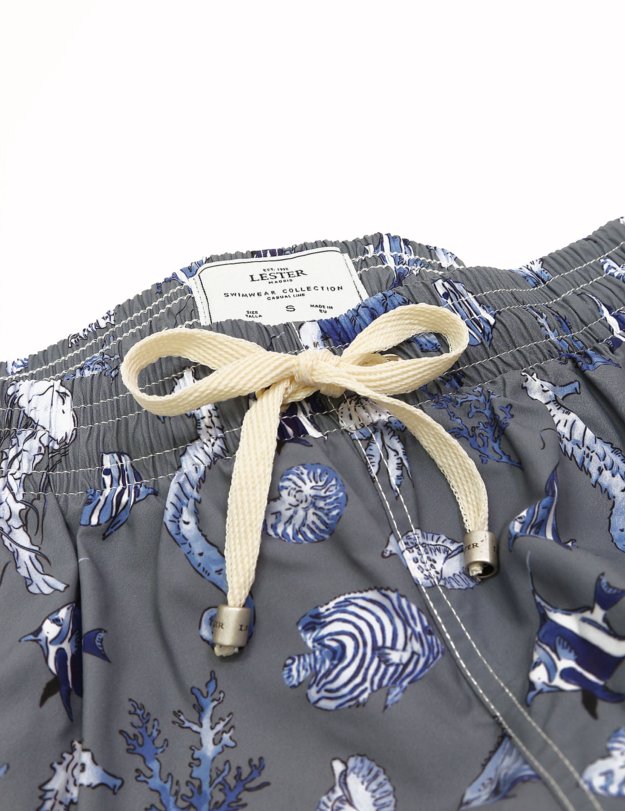 Traje de baño fondo mar Gris