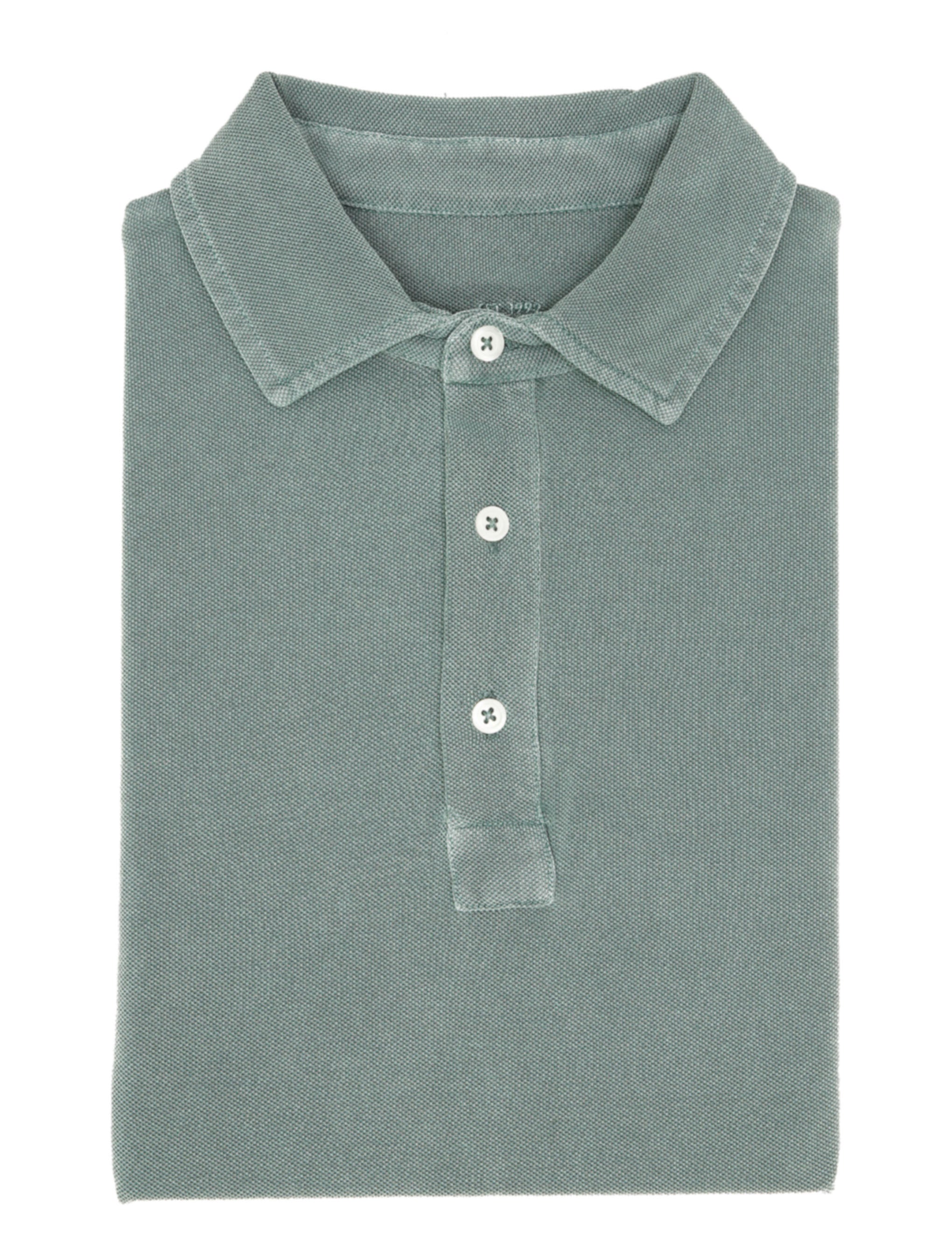Polo pique lavado Verde oscuro