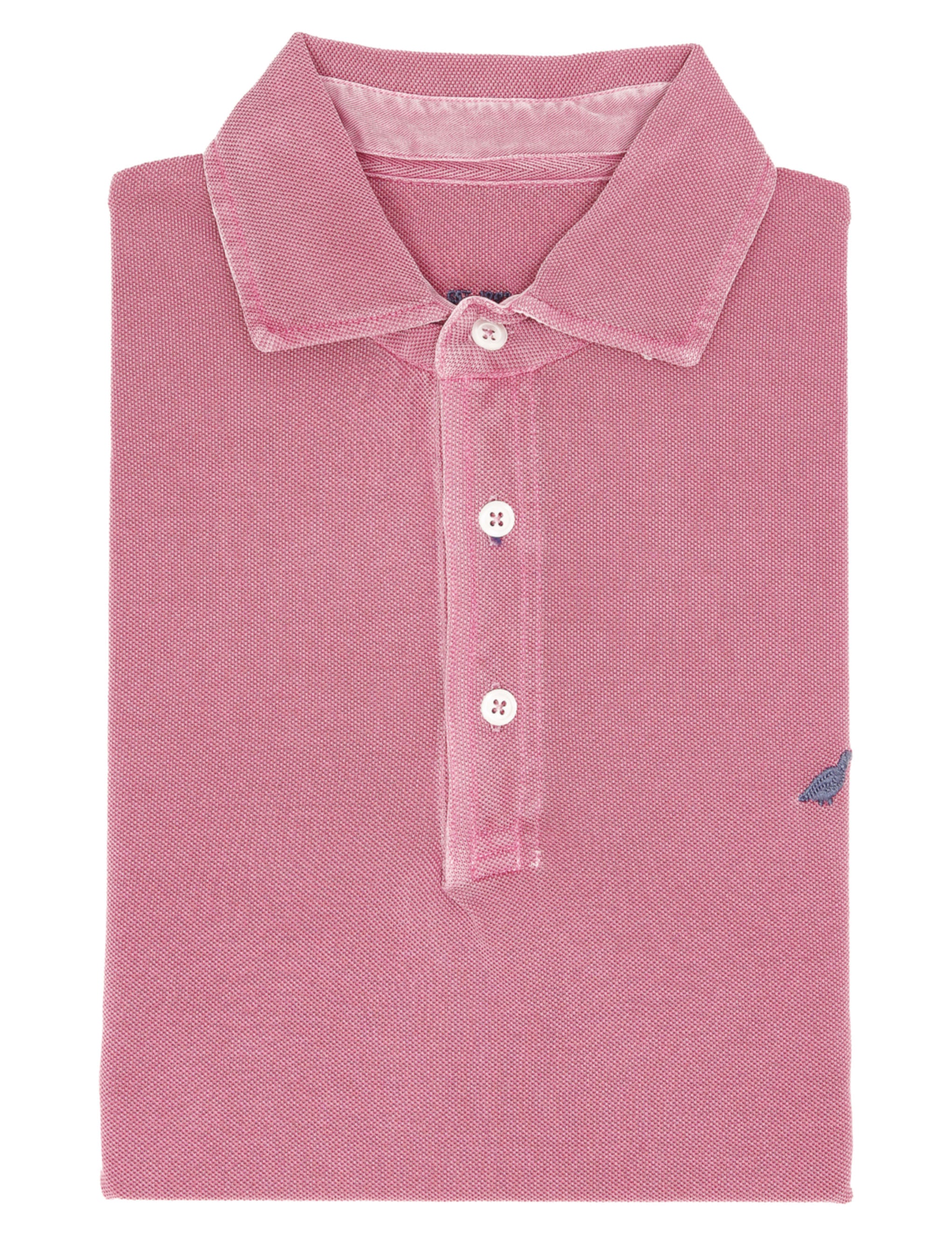Polo pique manga larga Rosa