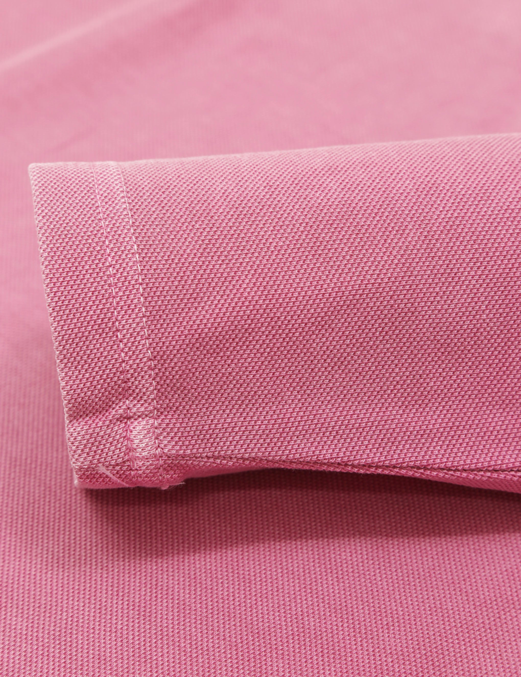 Polo pique manga larga Rosa