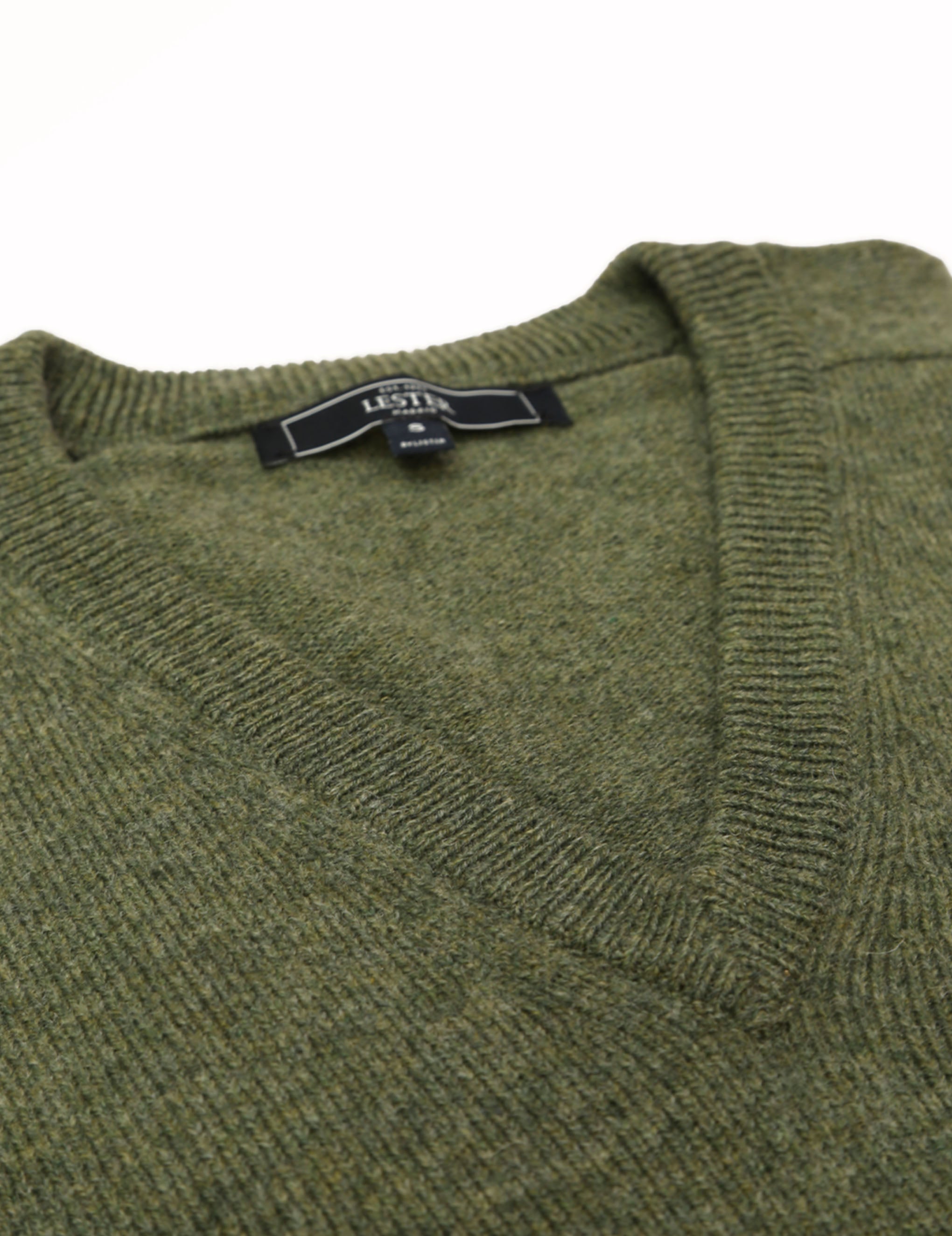 Jersey lana pico Verde claro