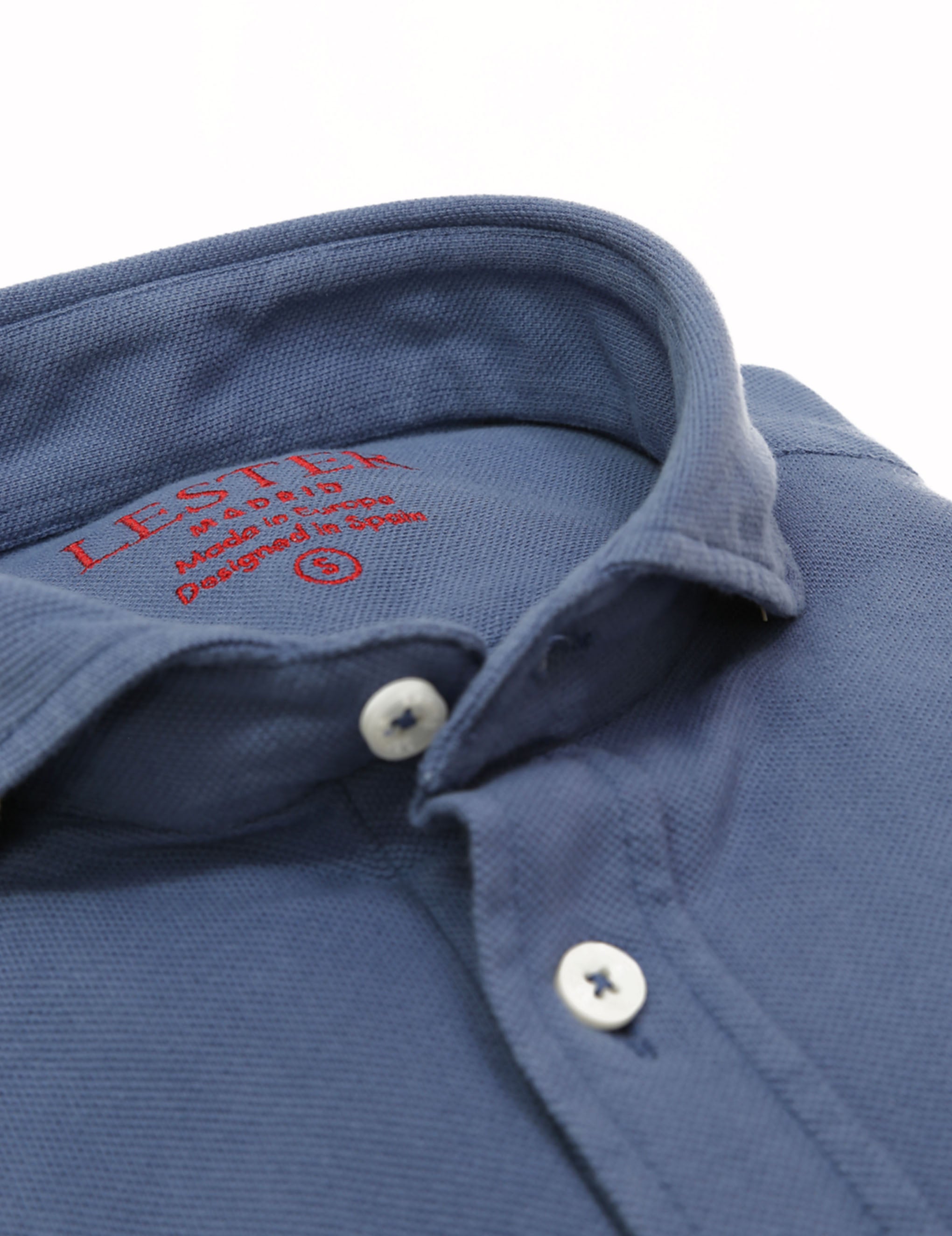 Camisa pique malla Azul oscuro