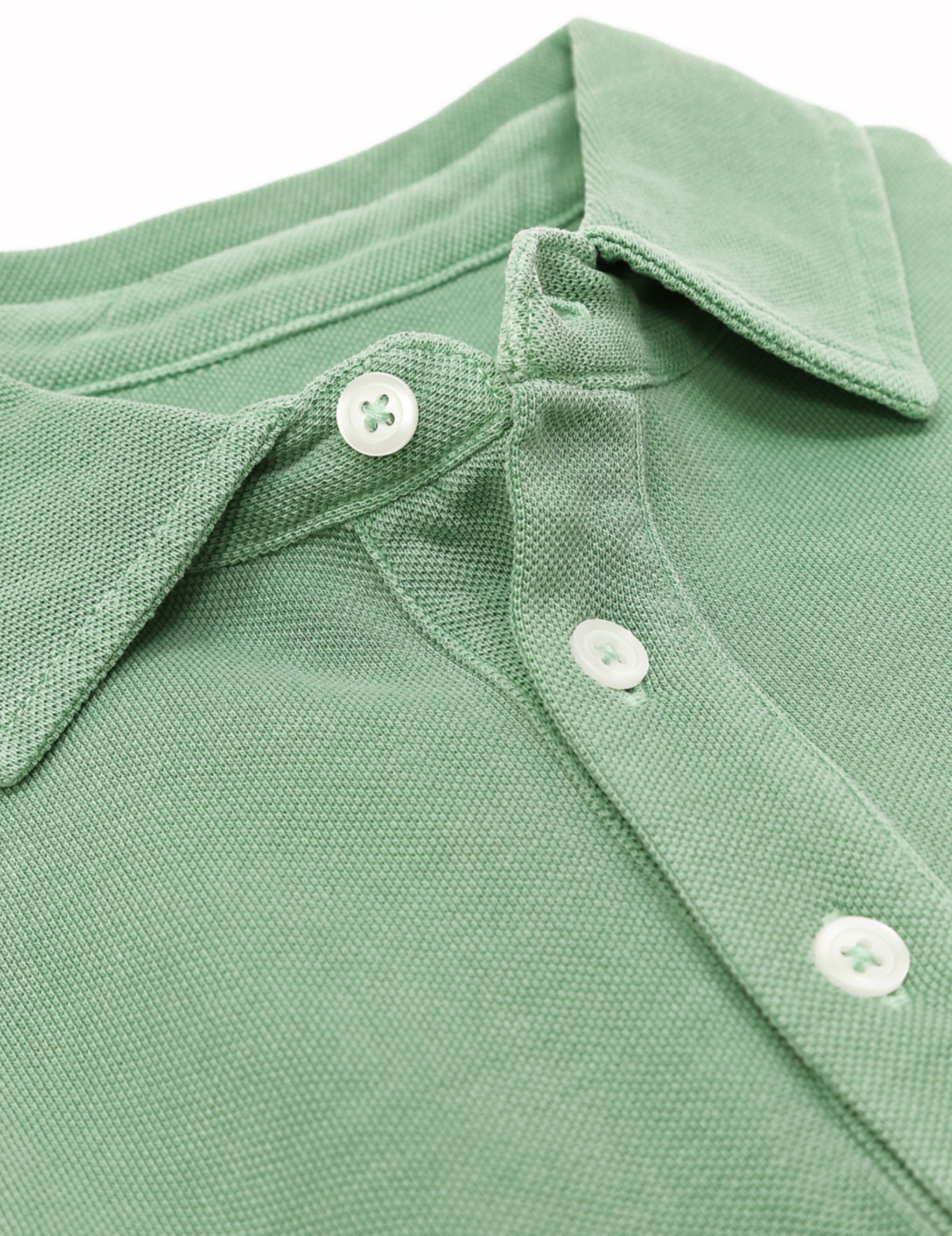 Polo pique lavado Verde claro