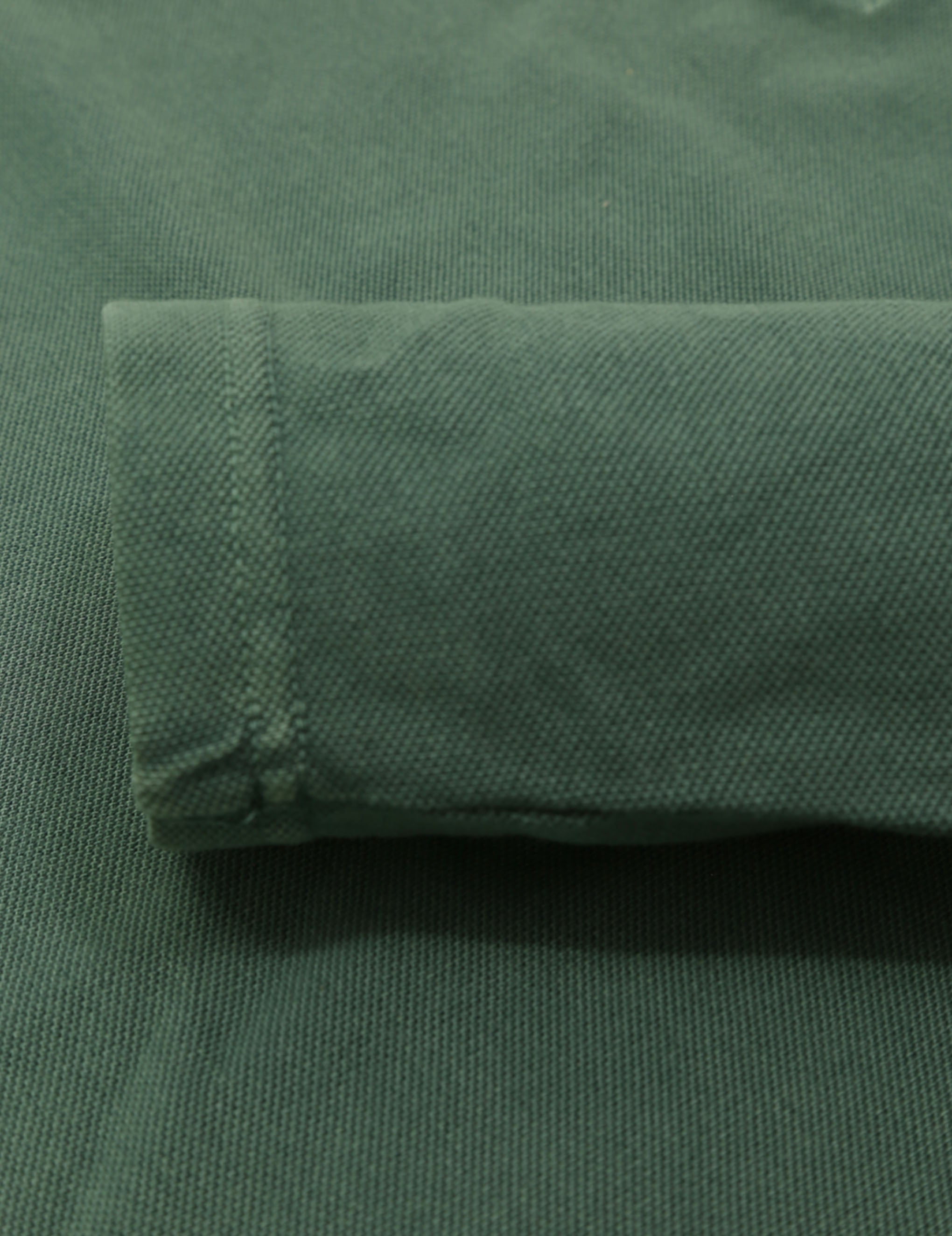 Polo pique manga larga Verde oscuro