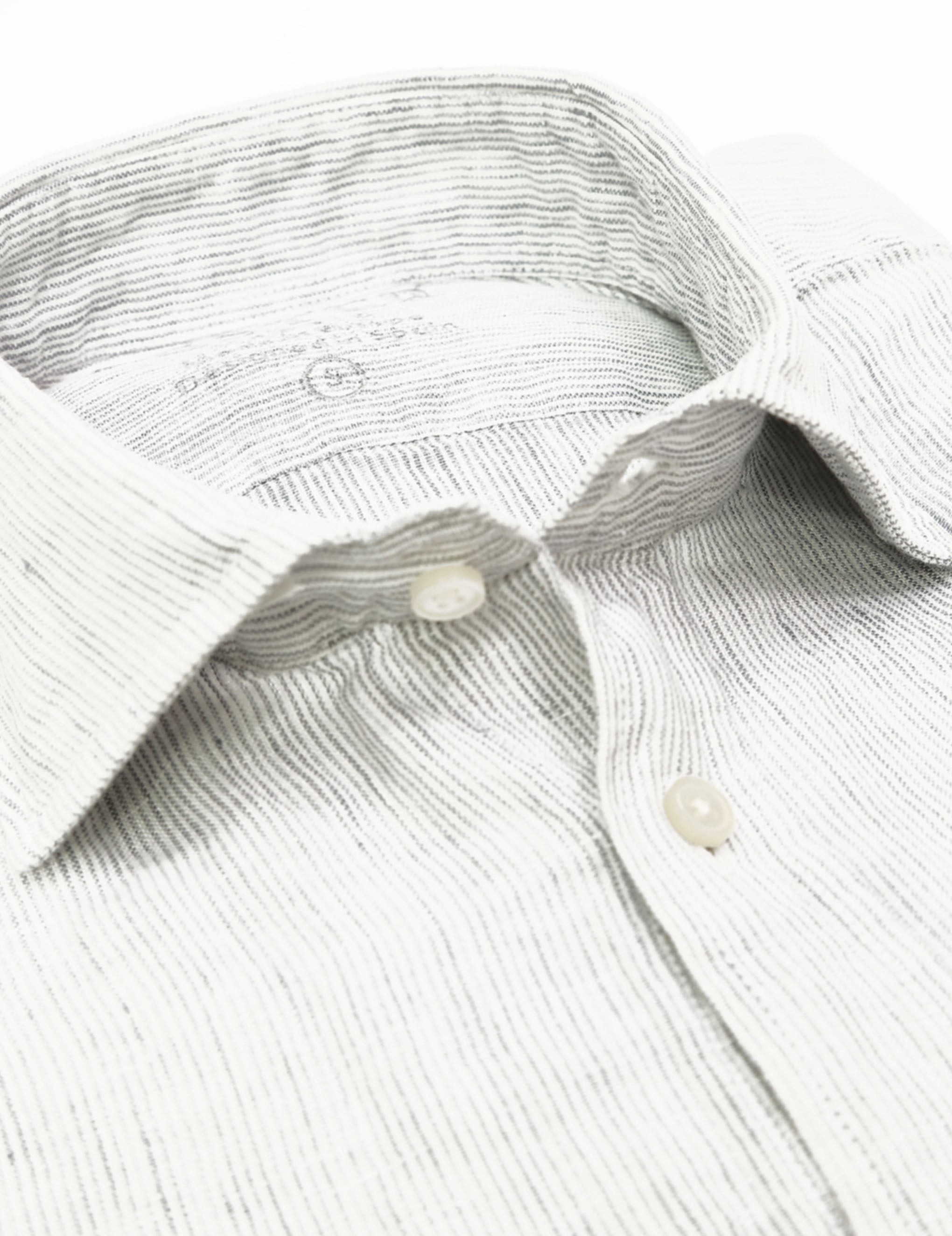 Camisa sport lino mil rayas Gris