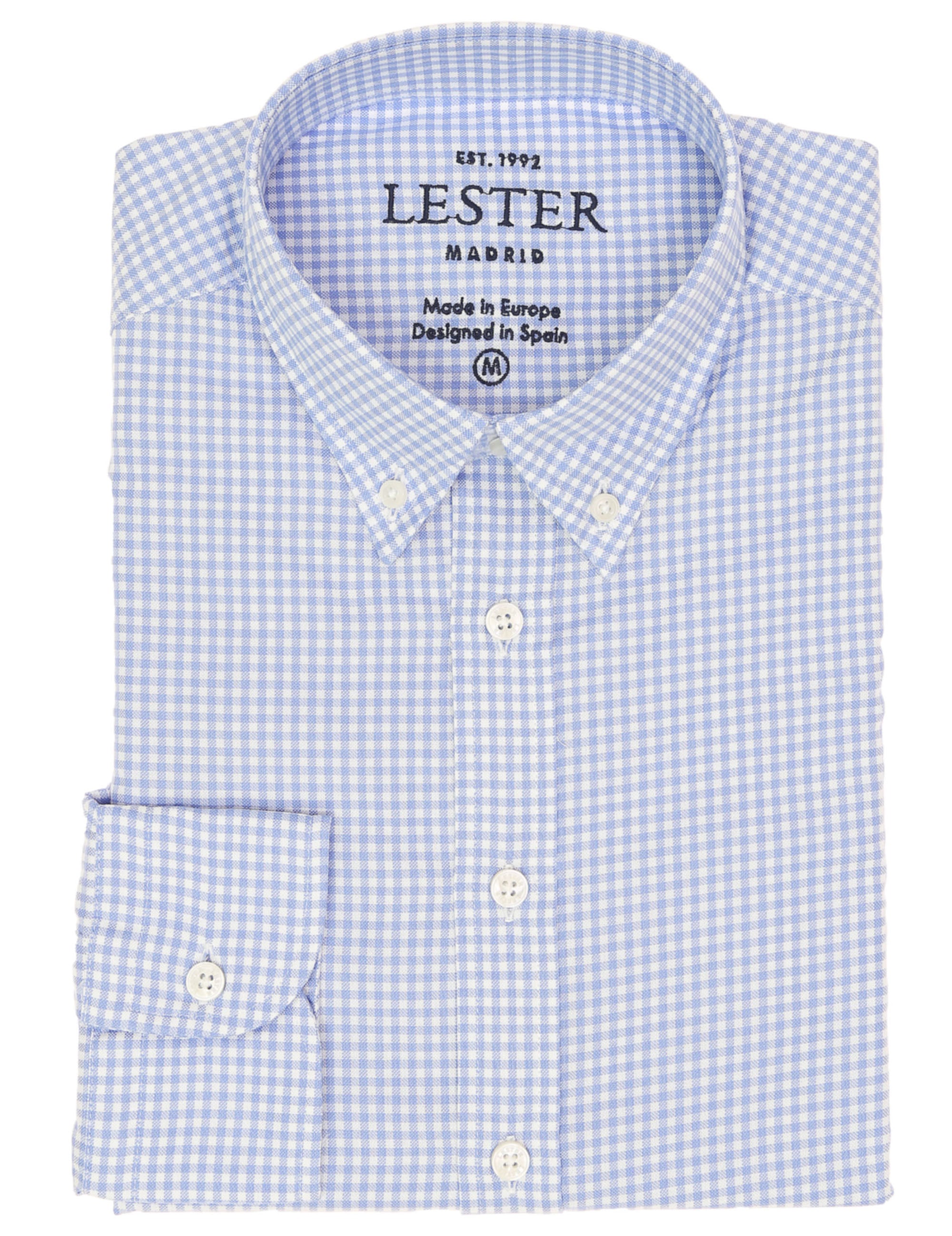 Camisa oxford vichy Azul