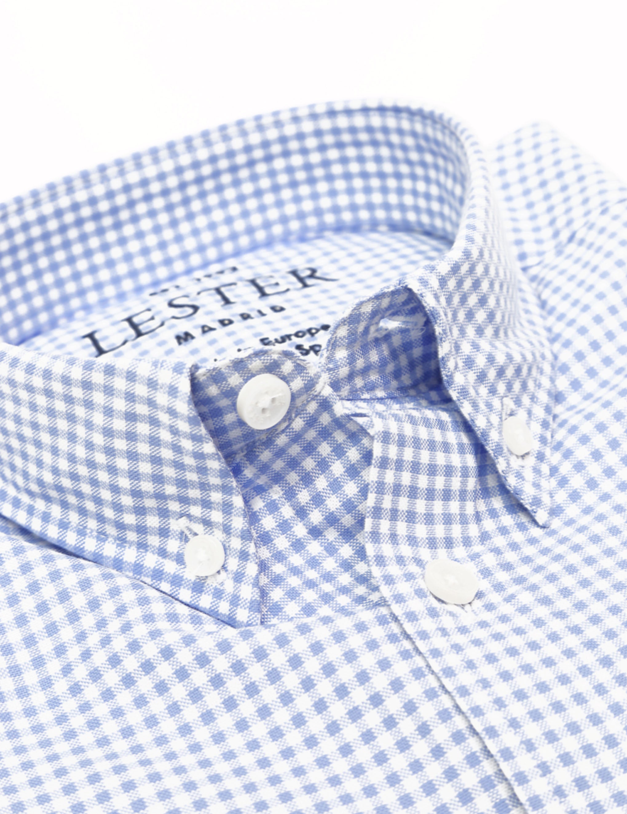 Camisa oxford vichy Azul