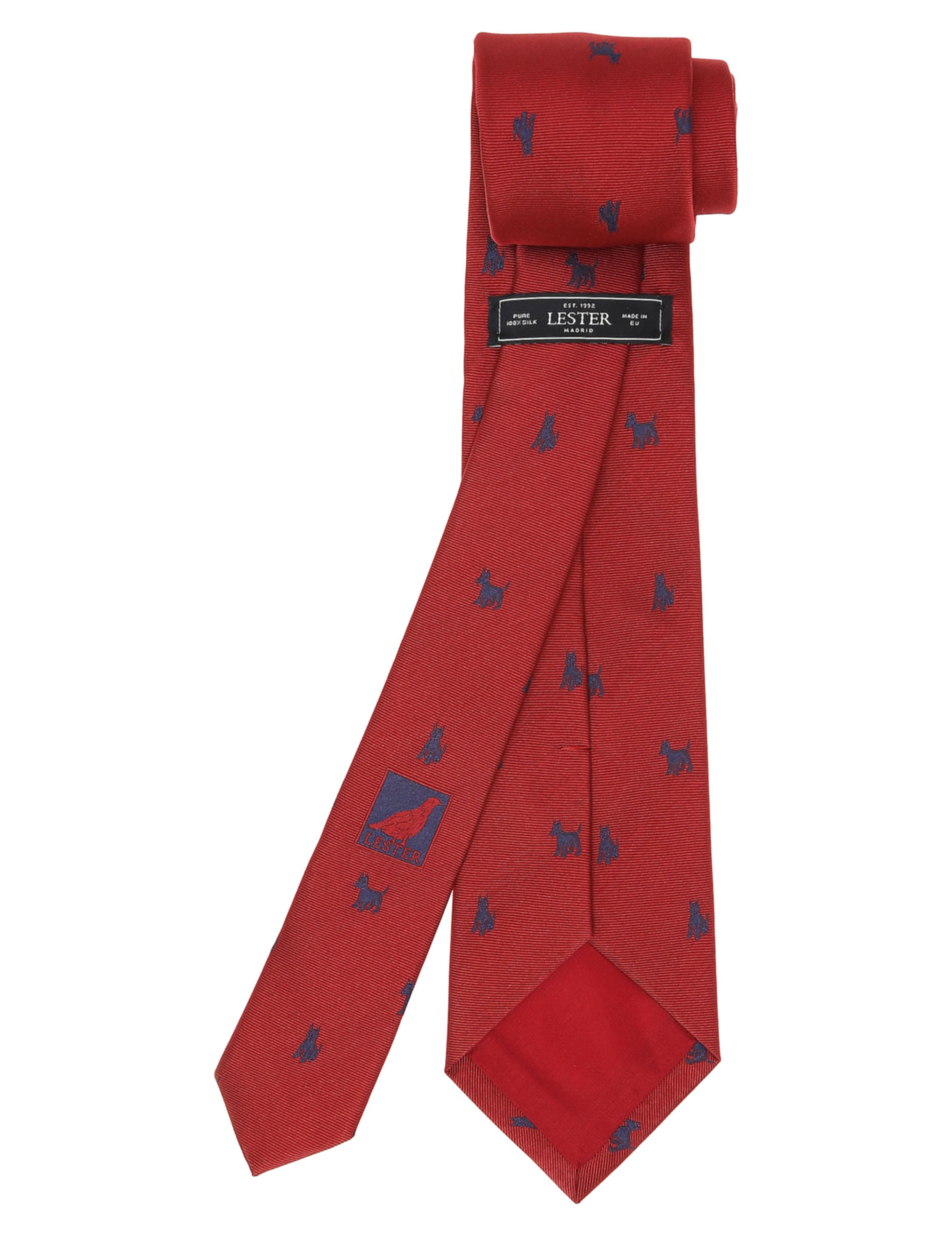 Corbata perro Rojo/azul