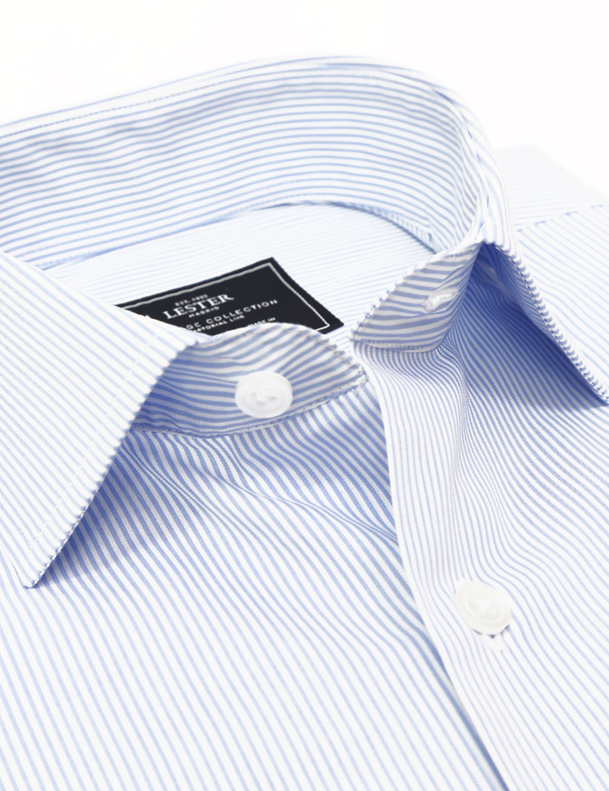 Camisa vestir raya media Azul